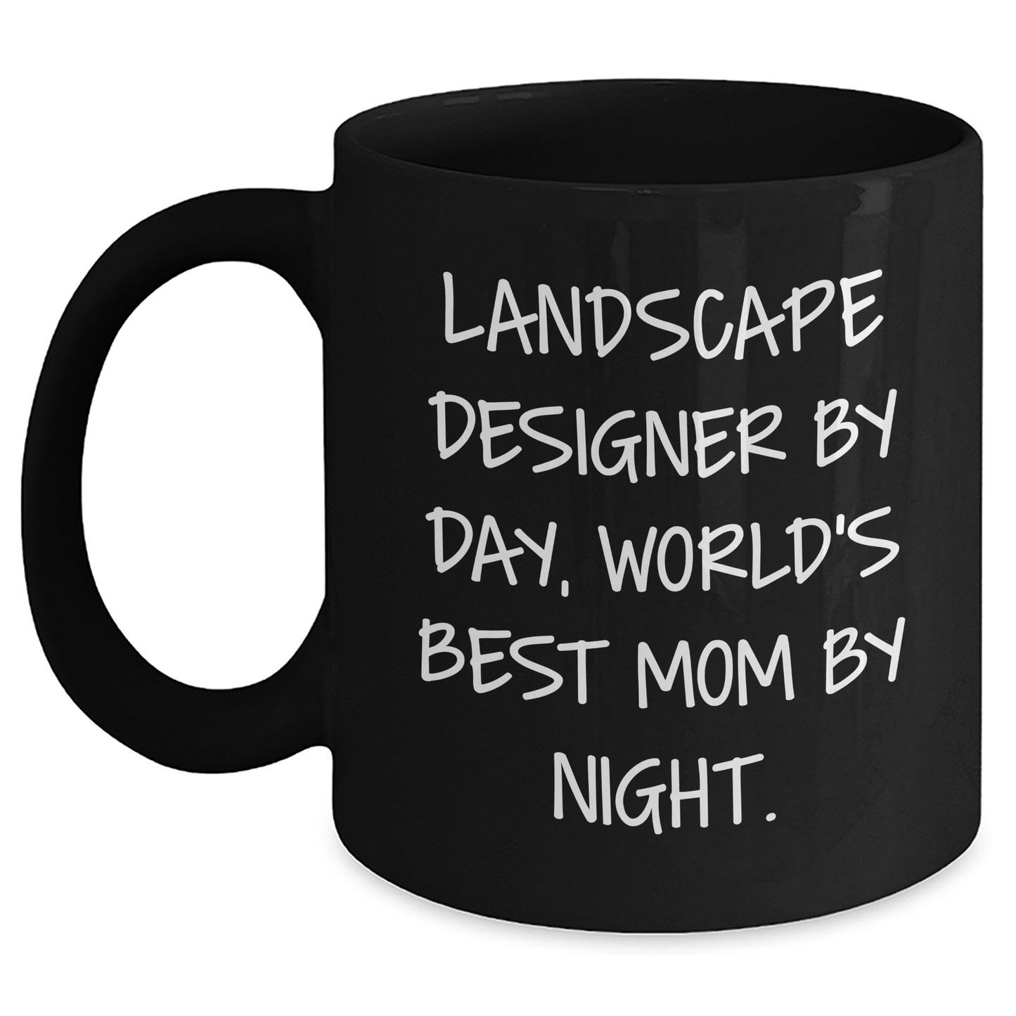 Funny Landscape Designer Gifts from Mom to Landscape Designer Graduate, Black Coffee Mug for Women, 'Landscape Designer By Day, World's Best Mom By Night.' - Main