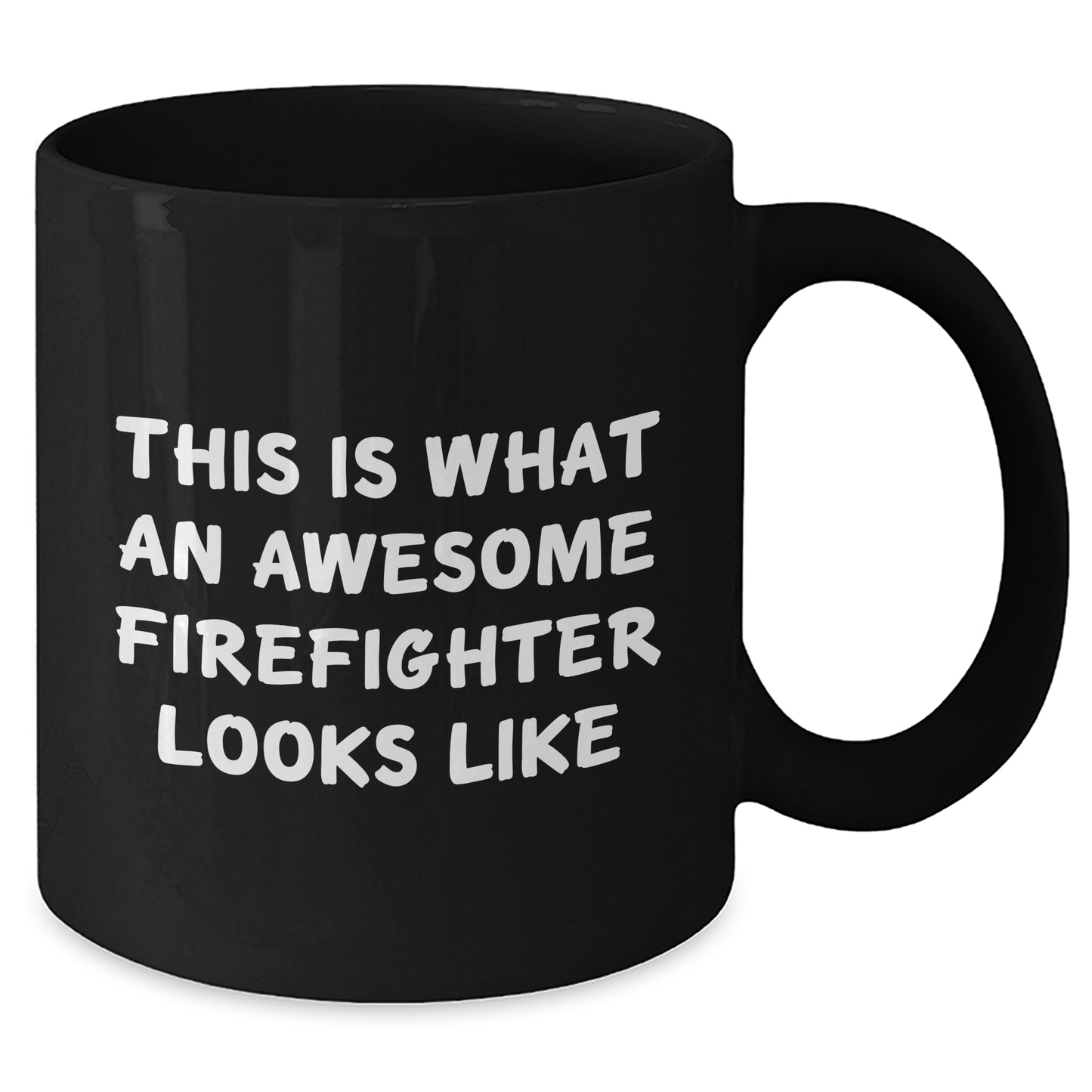 Firefighter Gifts from Friends and Family, This Is What An Awesome Firefighter Looks Like, Black Coffee Mug for Graduation Unique Gifts - Additional