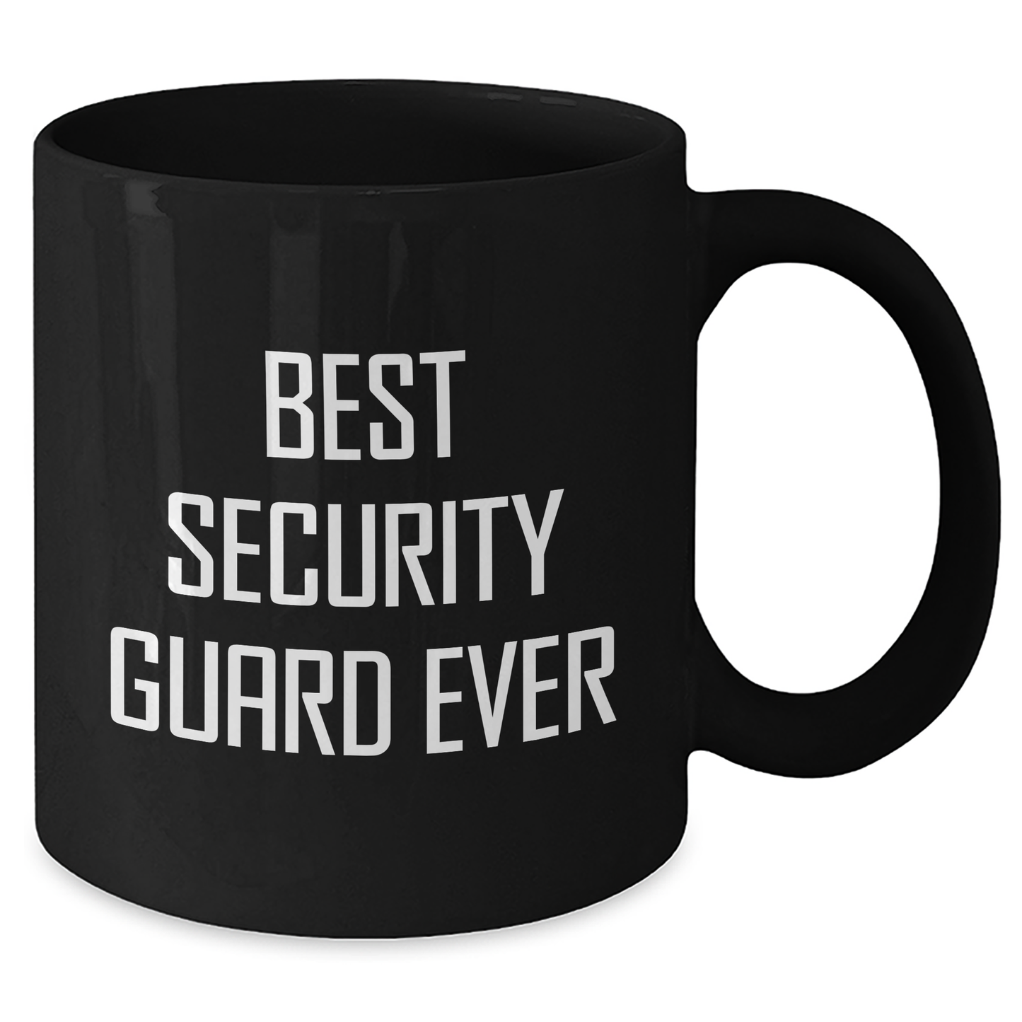Security Guard Funny Gifts from Friends - Best Security Guard Ever Black Coffee Mug for Graduation Unique Gifts, 11oz/15oz, Microwave Dishwasher Safe - Additional