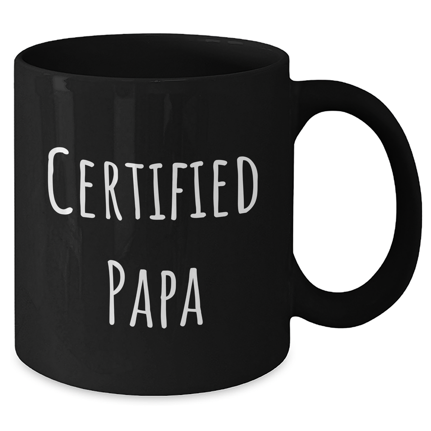 Funny Papa Gifts, 'Certified Papa' Quote Black Coffee Mug for Him, Unique Father's Day Present from Family and Friends - Additional