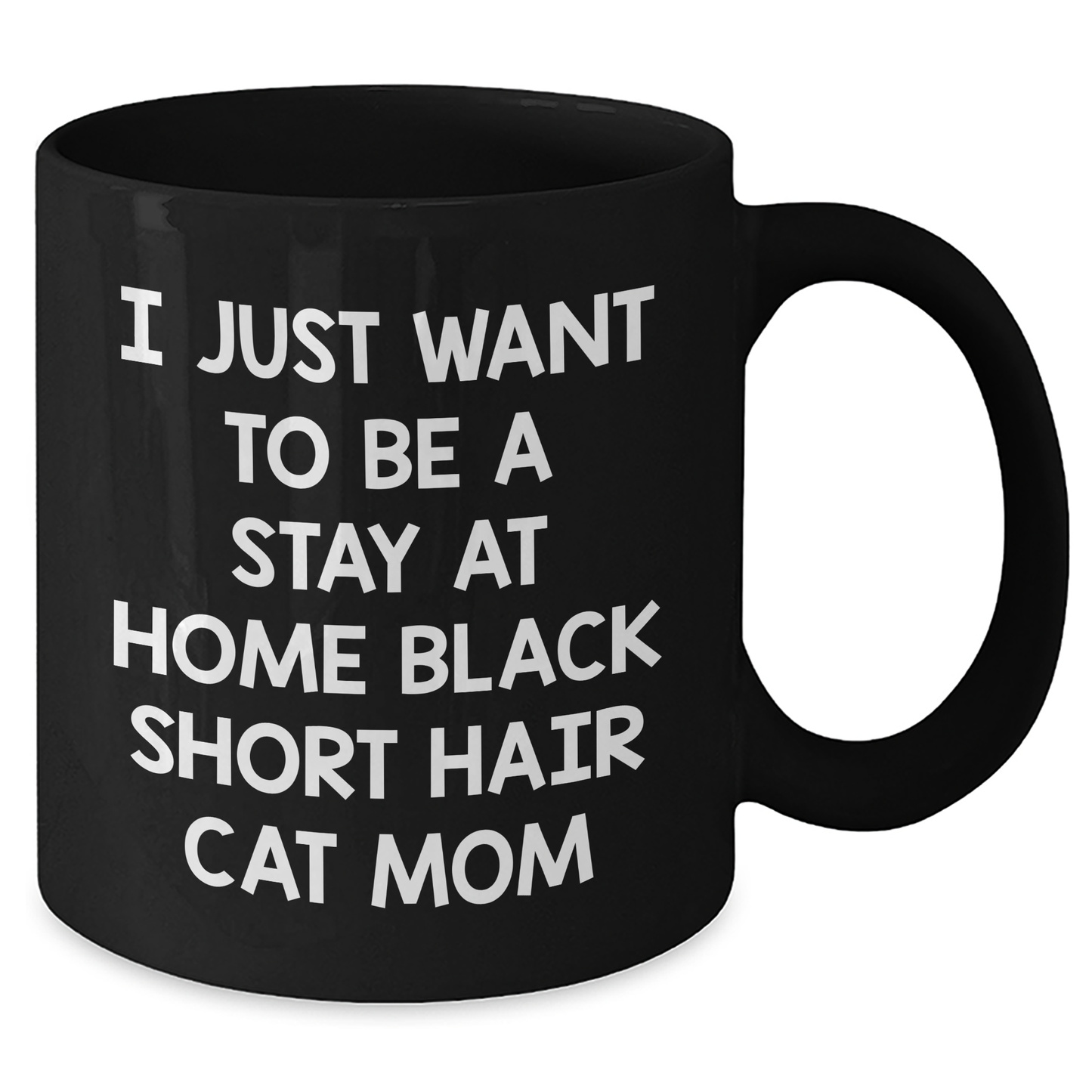 Funny Black Short Hair Cat Mom Gifts from Friends for Graduation Celebration, Inspirational Quote on Black Coffee Mug, Unique Black Short Hair Cat Lover Gift Ideas - Additional