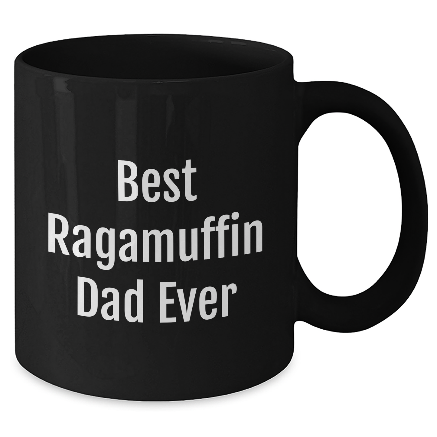 Funny Ragamuffin Cat Gifts for Dad - Best Ragamuffin Dad Ever Black Coffee Mug for Father's Day, Gifts from Men to Family - Additional