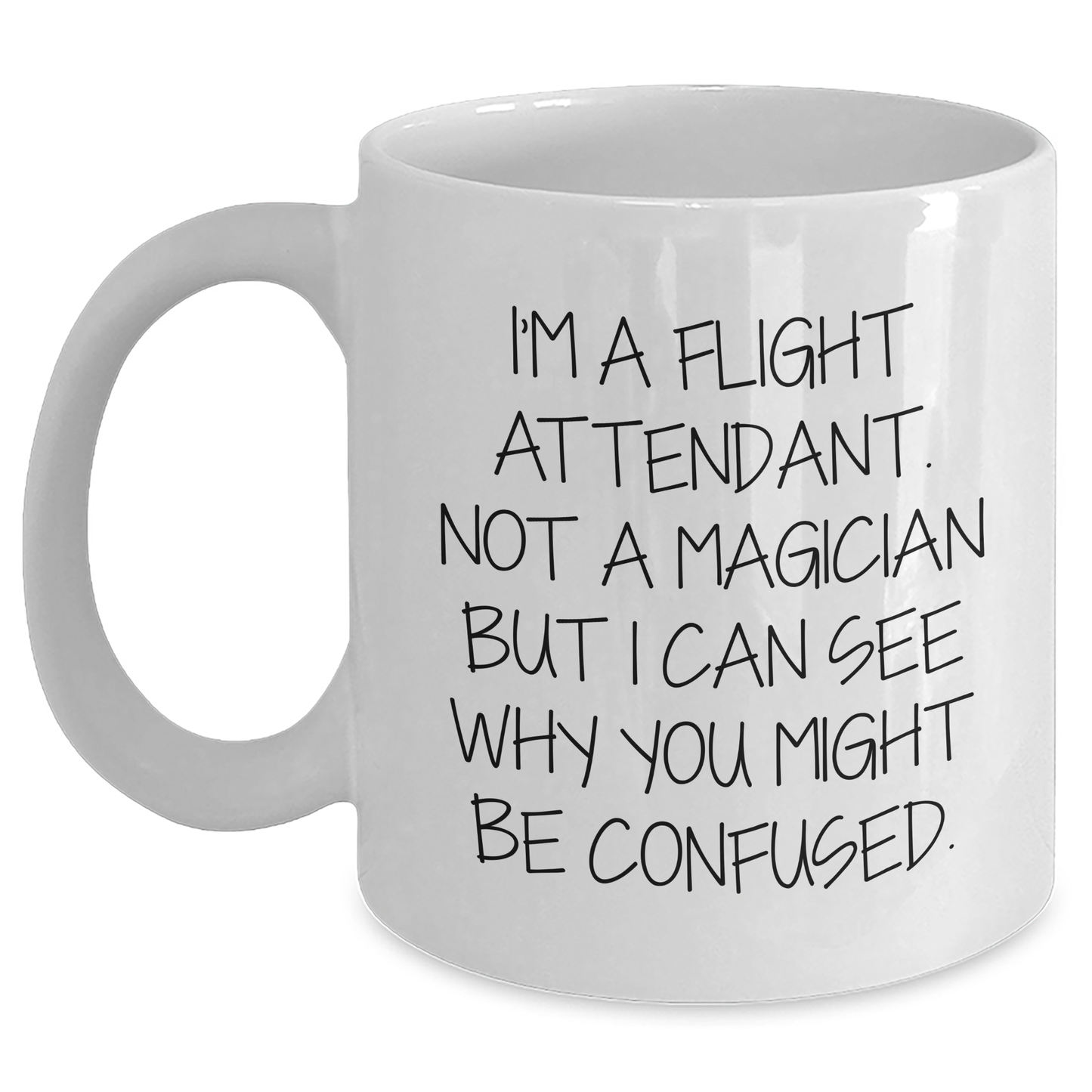 Funny Flight Attendant Quotes Gifts for Men from Friends, White Coffee Mug for Father's Day - Main