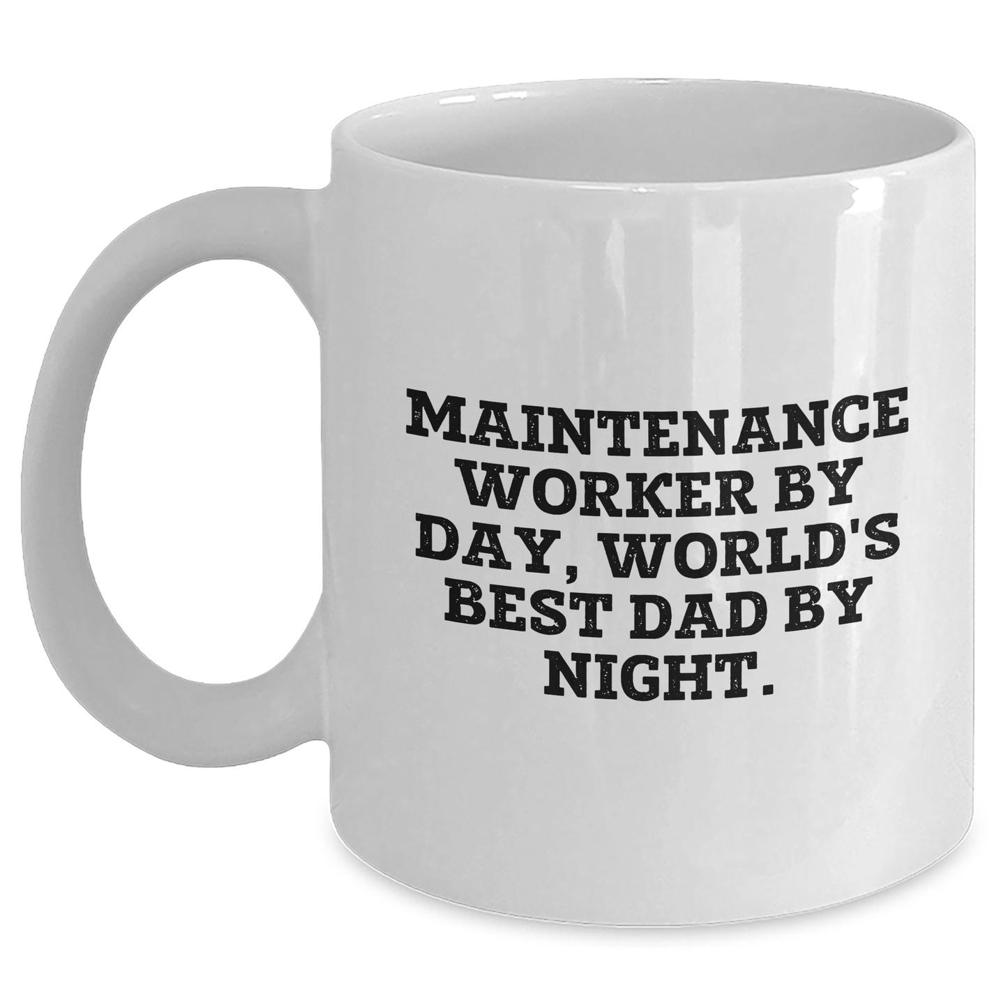 Funny Maintenance Worker Gifts, World's Best Dad Coffee Mug, 11oz or 15oz White Ceramic, Gifts from Family to Maintenance Worker, Unique Father's Day Unique Gifts - Main