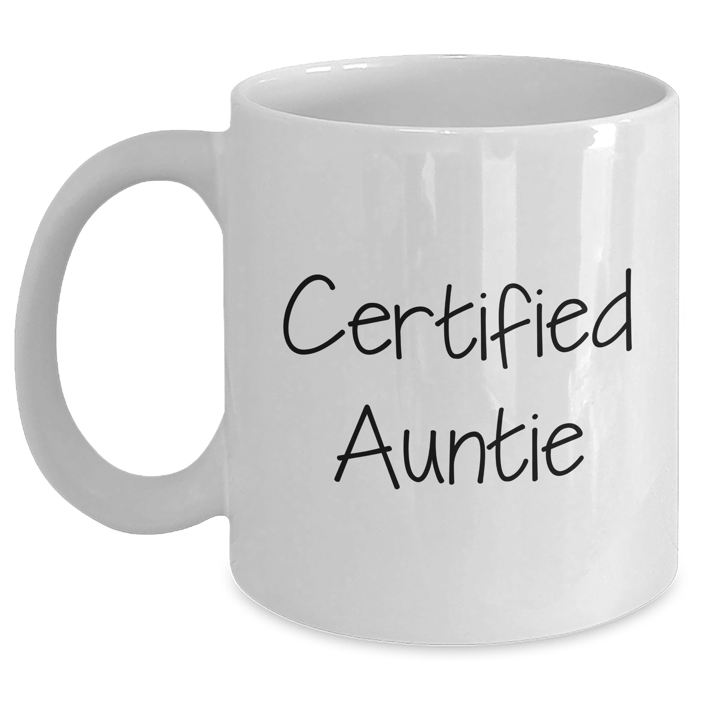Funny Auntie Gifts from Men to Auntie, White Coffee Mug for Father's Day, 'Certified Auntie' Quote - Main