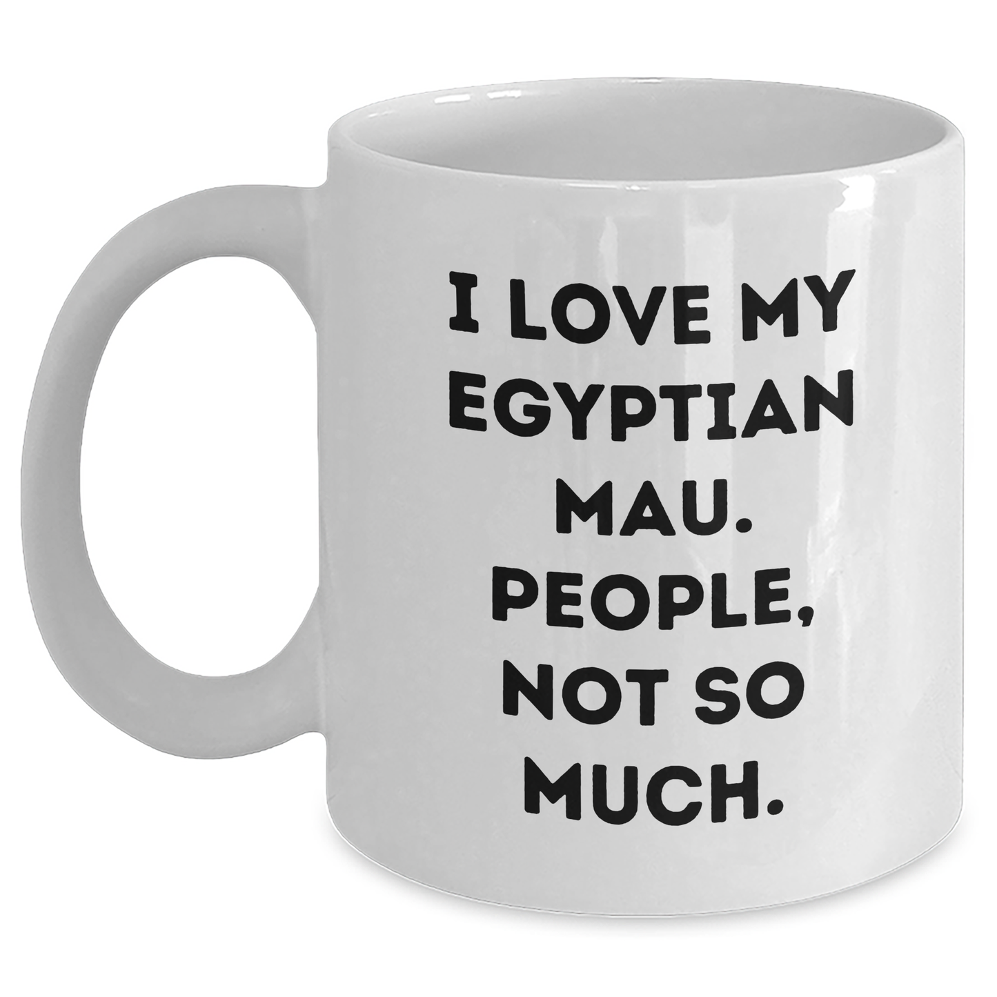 Egyptian Mau Cat Lovers Funny Gifts from Friends and Family for Graduation Unique White Coffee Mugs - Main