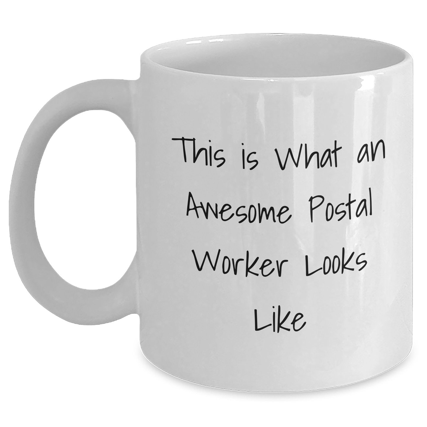 Funny Postal Worker Gifts, White Coffee Mug, 'This Is What An Awesome Postal Worker Looks Like' Father's Day Unique Gifts for Men, Gifts from Family, Friends, Coworkers, Gifts for Postal Workers - Main