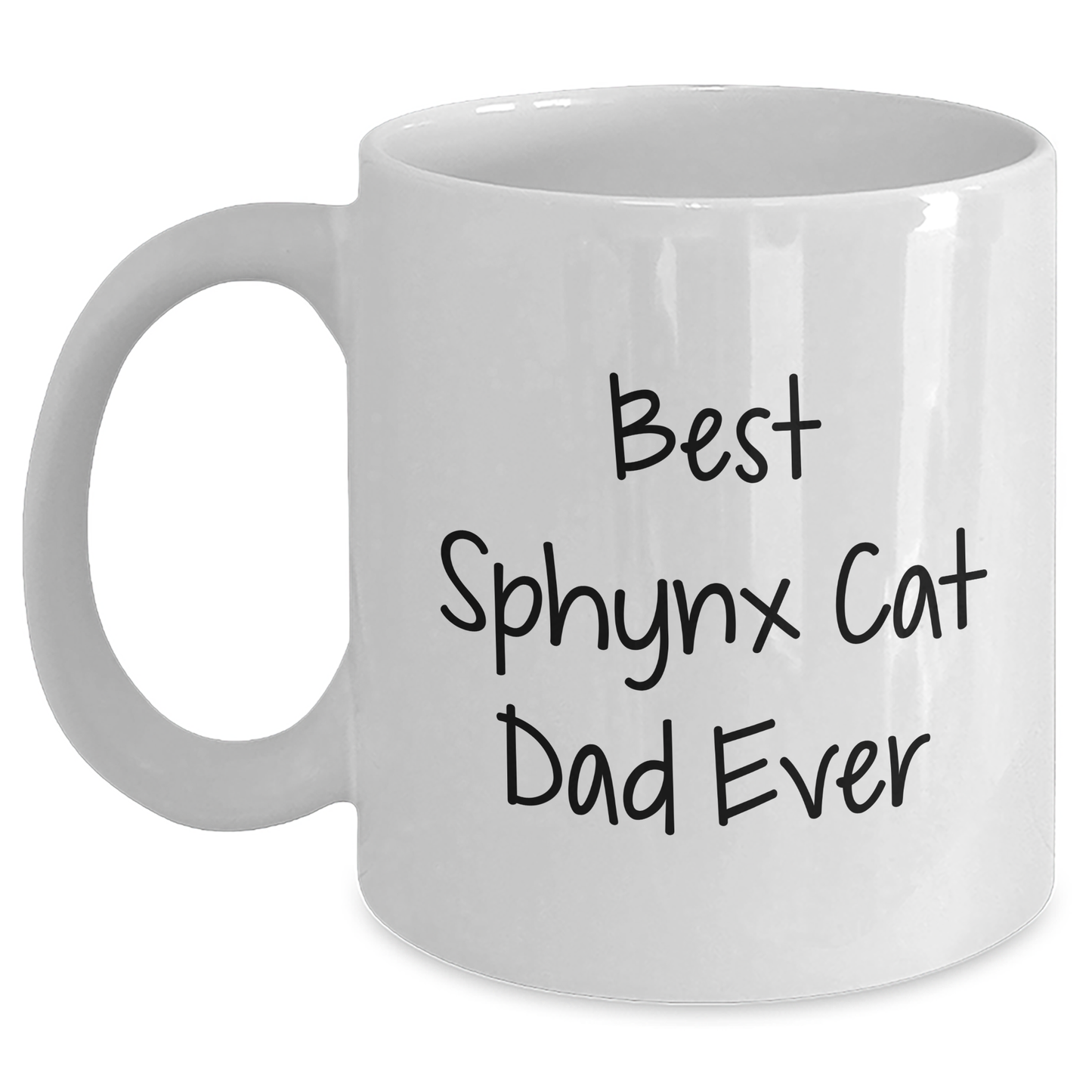 Funny Sphynx Cat Dad Ever White Coffee Mug Gifts from Family, Unique Father's Day Unique Gifts for Sphynx Cat Lovers, Best White Coffee Mug for Cat Enthusiasts - Main
