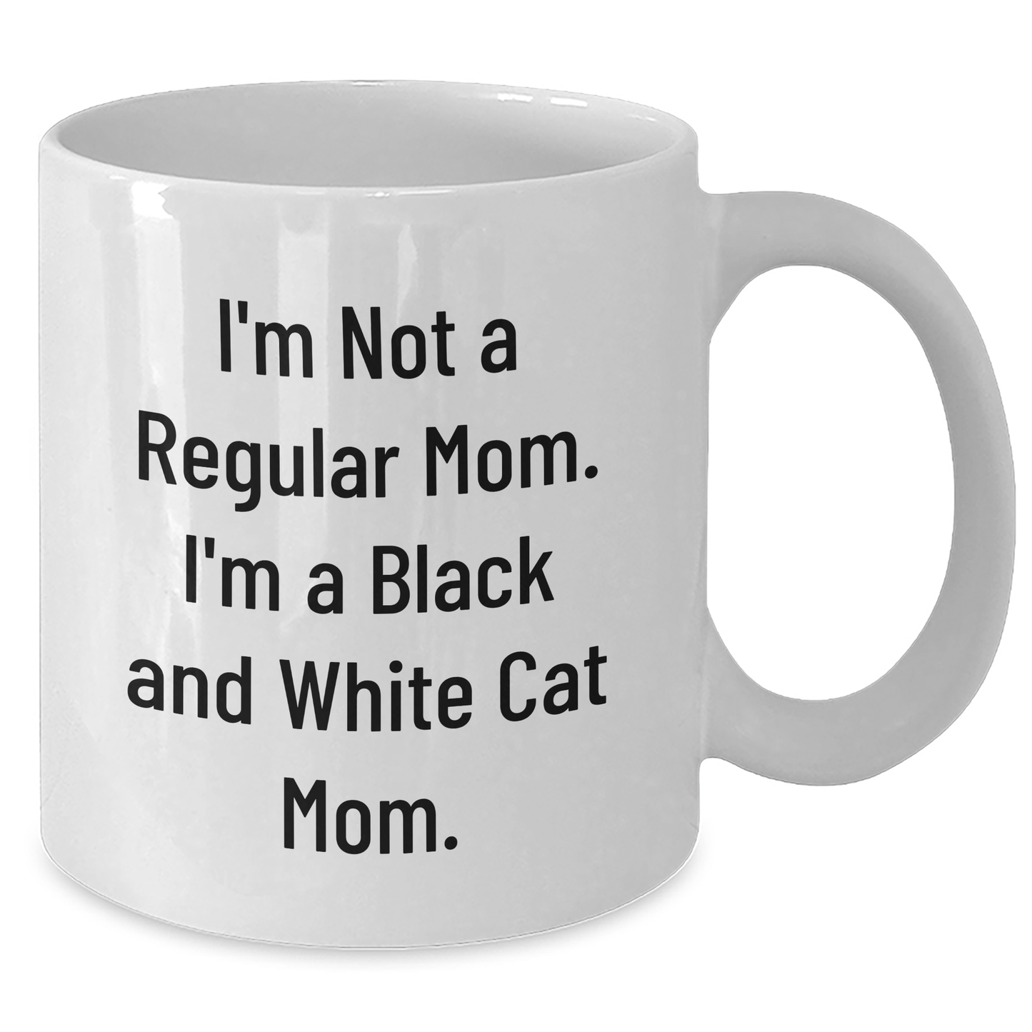 Funny Black and White Cat Mom Graduation White Coffee Mug Gifts from Family to Friends - Additional