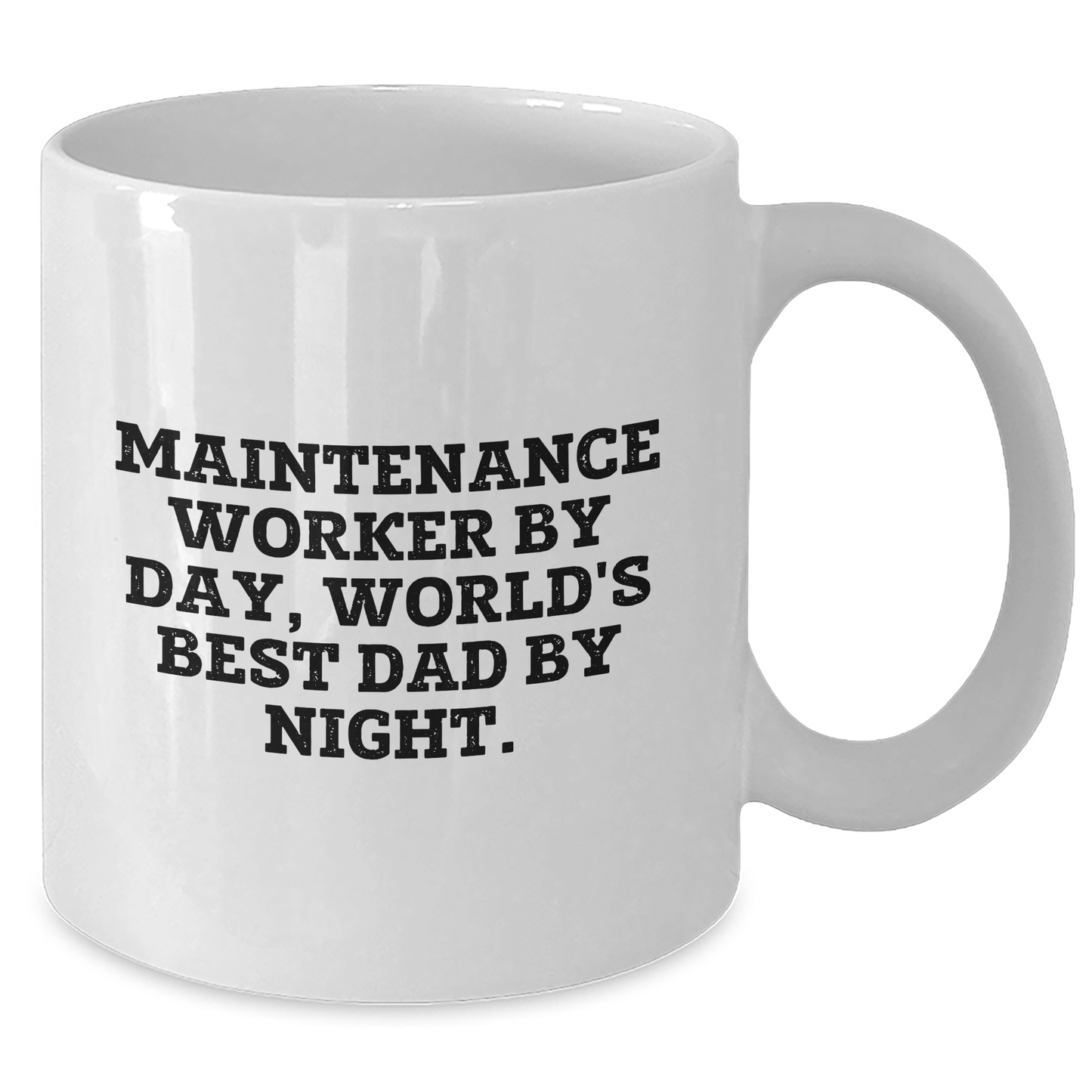 Funny Maintenance Worker Gifts, World's Best Dad Coffee Mug, 11oz or 15oz White Ceramic, Gifts from Family to Maintenance Worker, Unique Father's Day Unique Gifts - Additional
