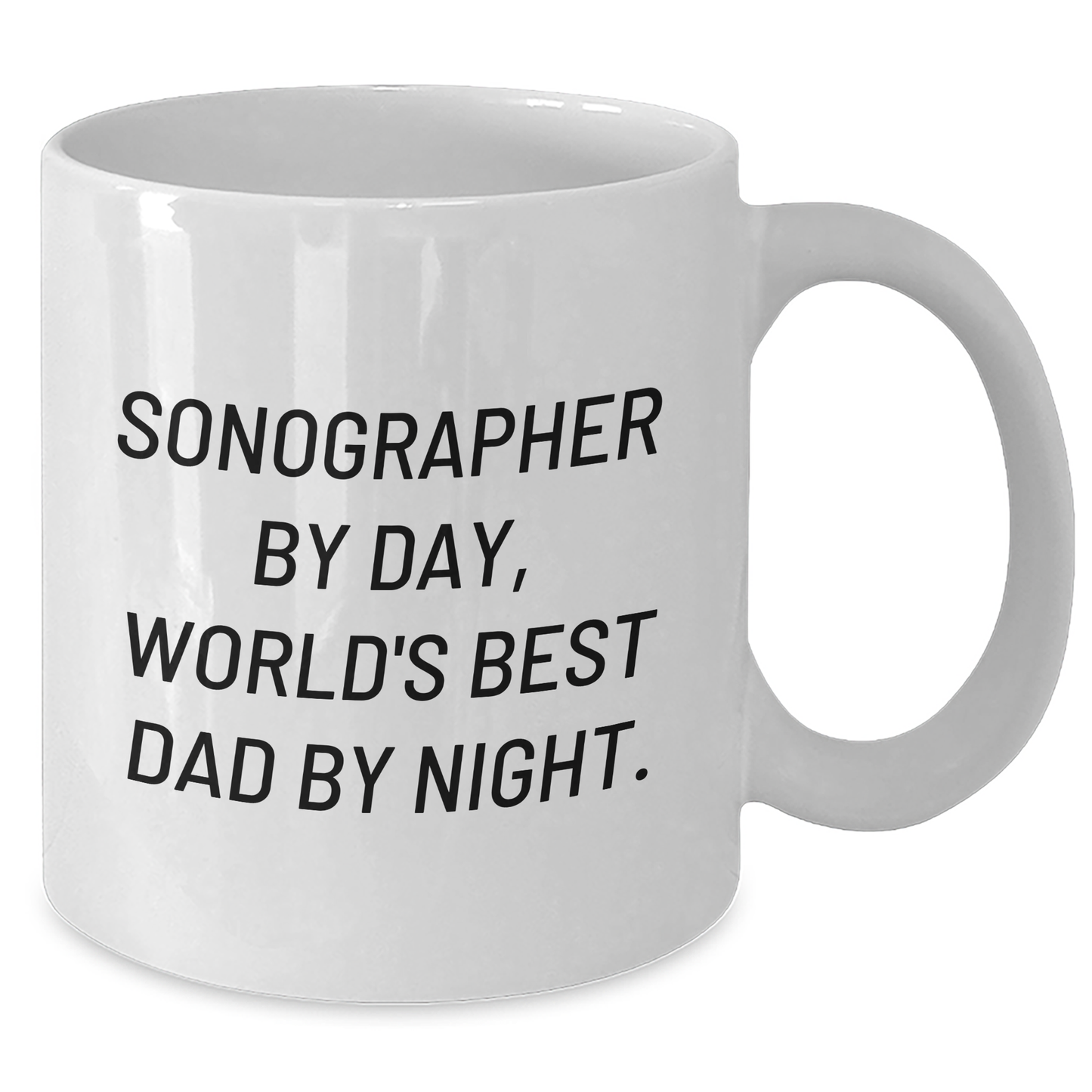 Sonographer Humor Mug Gifts from Friends for Sonographer By Day, World's Best Dad By Night. Funny White Coffee Mug for Father's Day - Additional