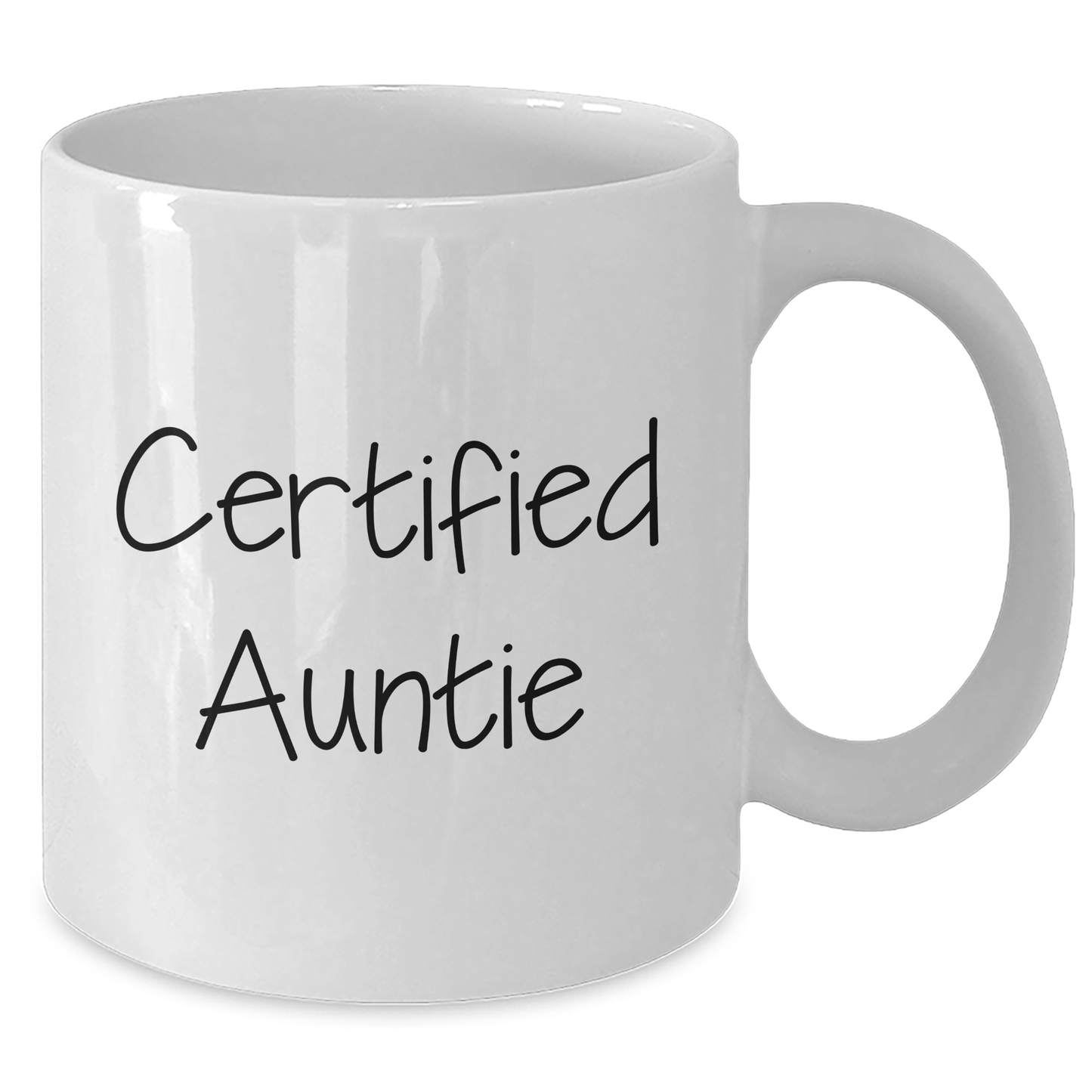 Funny Auntie Gifts from Men to Auntie, White Coffee Mug for Father's Day, 'Certified Auntie' Quote - Additional