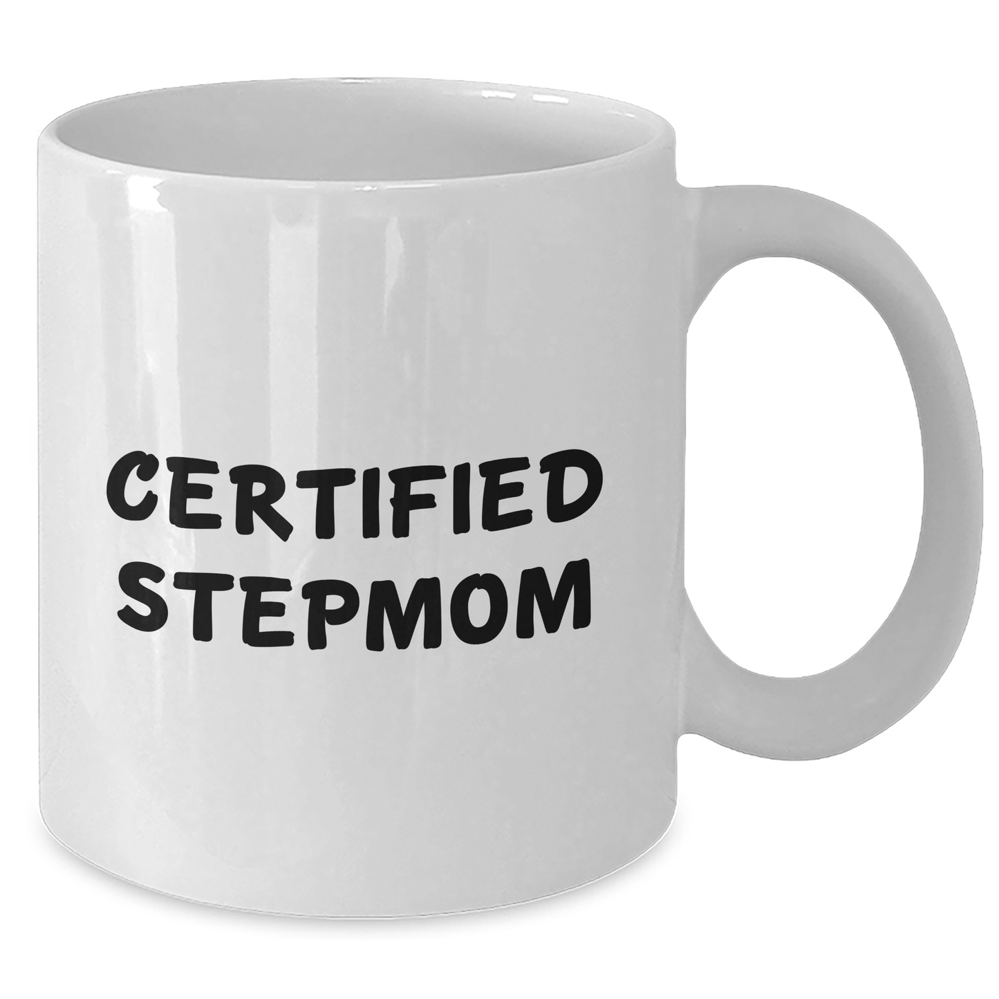 Funny Stepmom Gifts from Friends, Unique White Coffee Mugs for Stepmom, Graduation Unique Gifts, 'Certified Stepmom' Quote - Additional