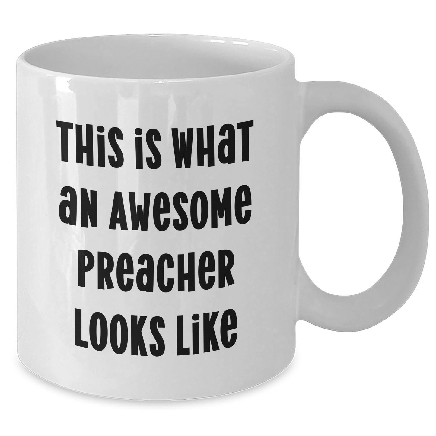 Funny Preacher Gifts for Him, White Coffee Mug with 'This Is What An Awesome Preacher Looks Like' Quote, Gifts from Men, for Father's Day - Additional