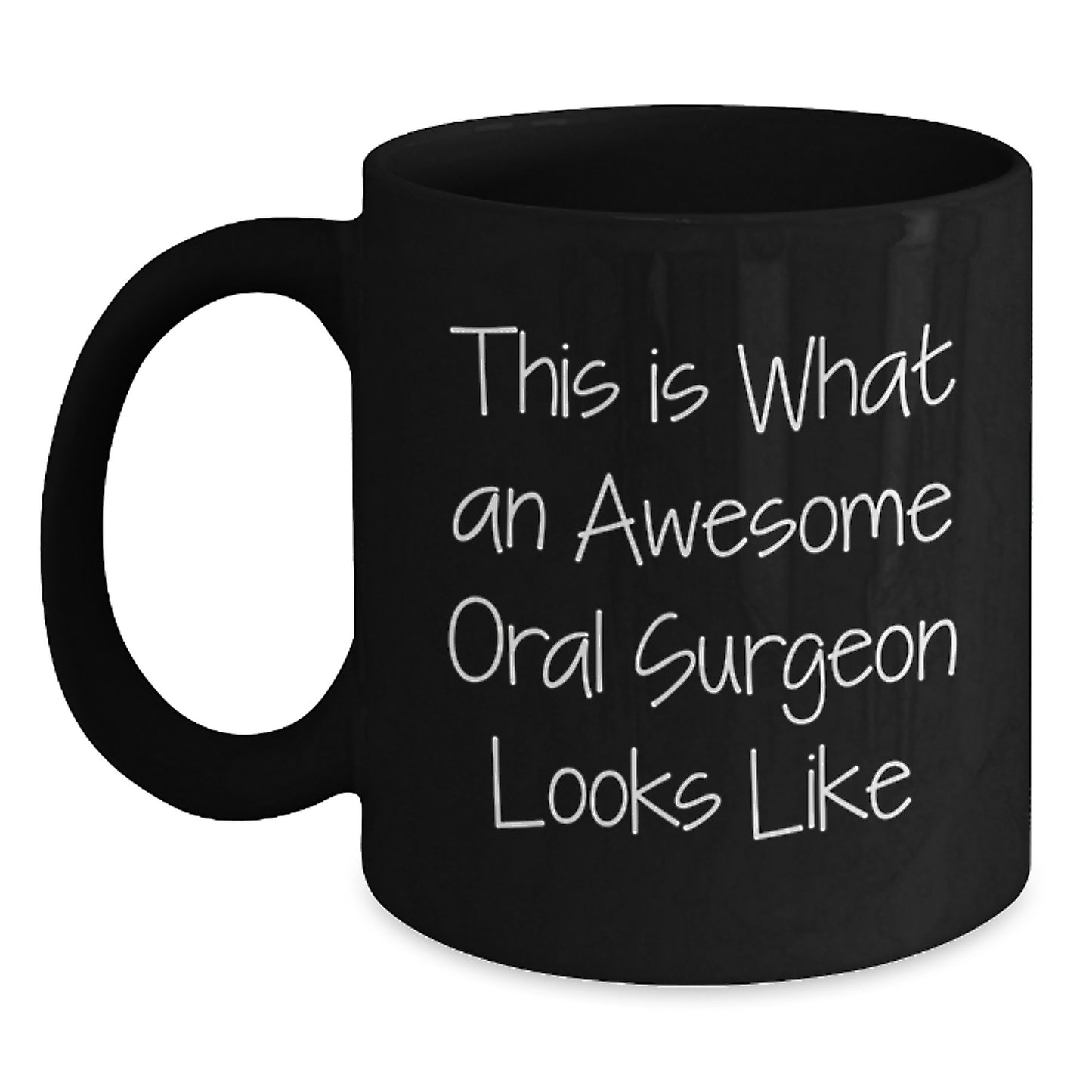 Oral Surgeon Humor Gifts from Friends for Awesome Oral Surgeon, Black Coffee Mug, Graduation Unique Gifts - Main