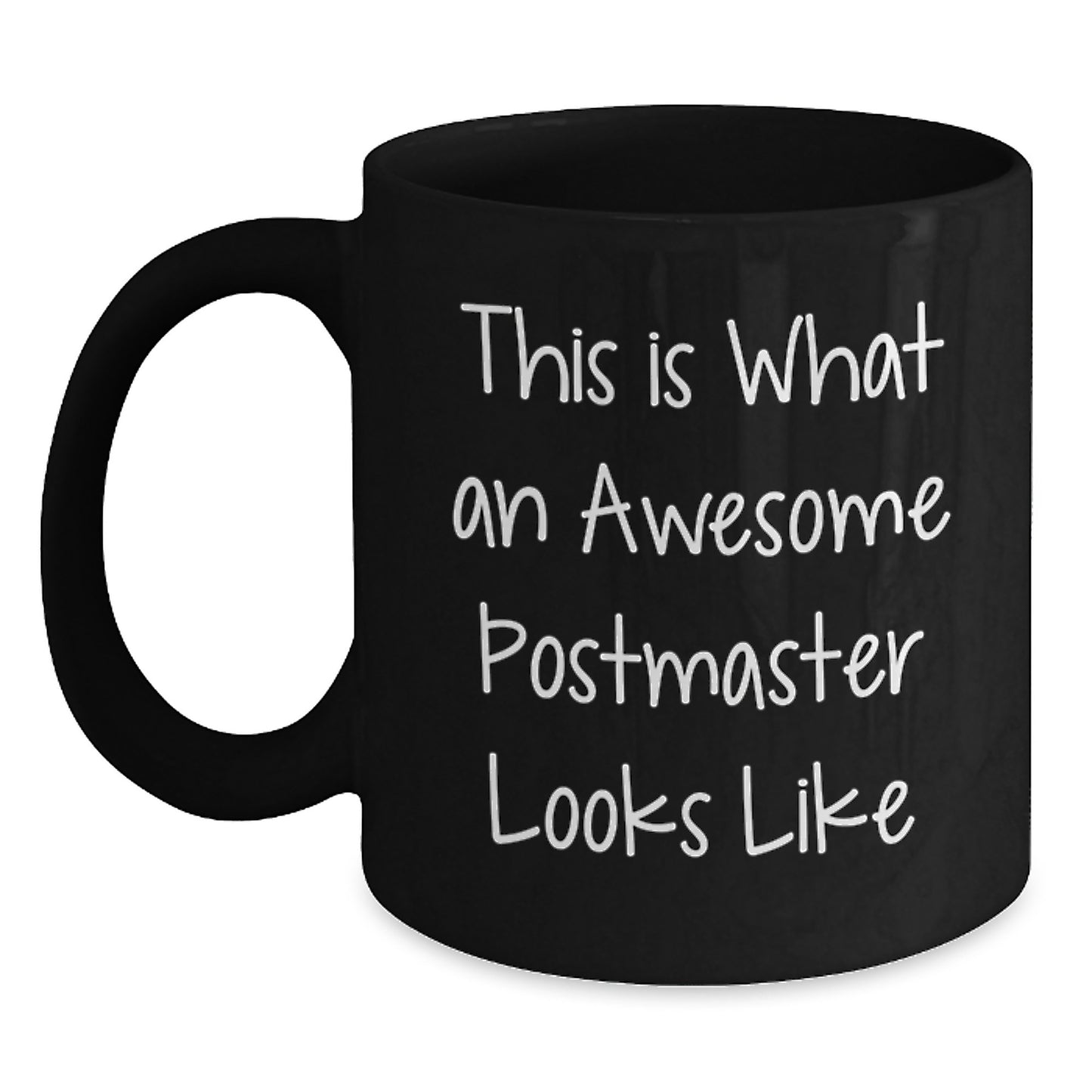 Funny Postmaster Gifts for Him from Friends, Quote Black Coffee Mug, Unique Graduation Presents - Main