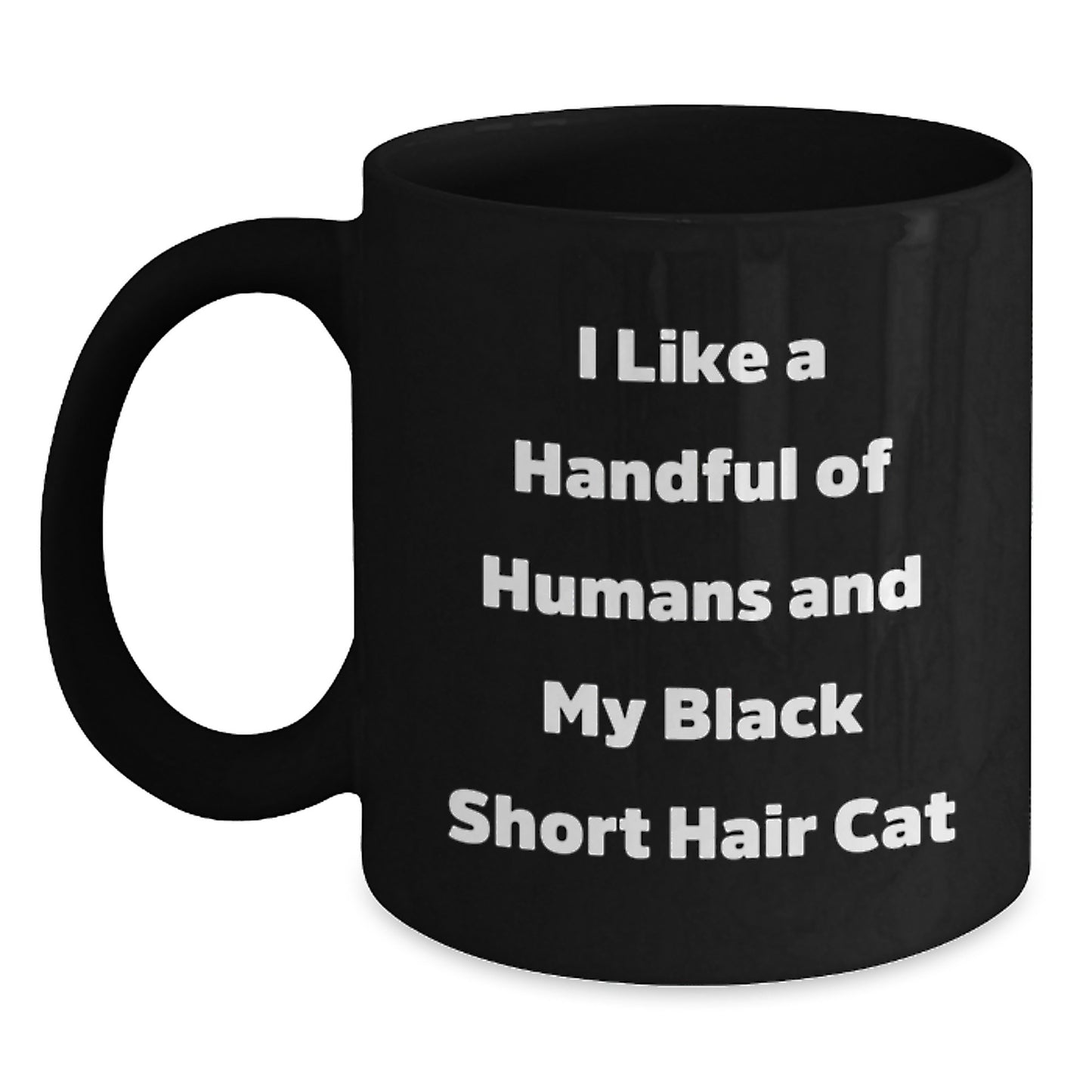 Funny Graduation Gifts for Black Short Hair Cat Lovers - Black Coffee Mug from Friends - Main