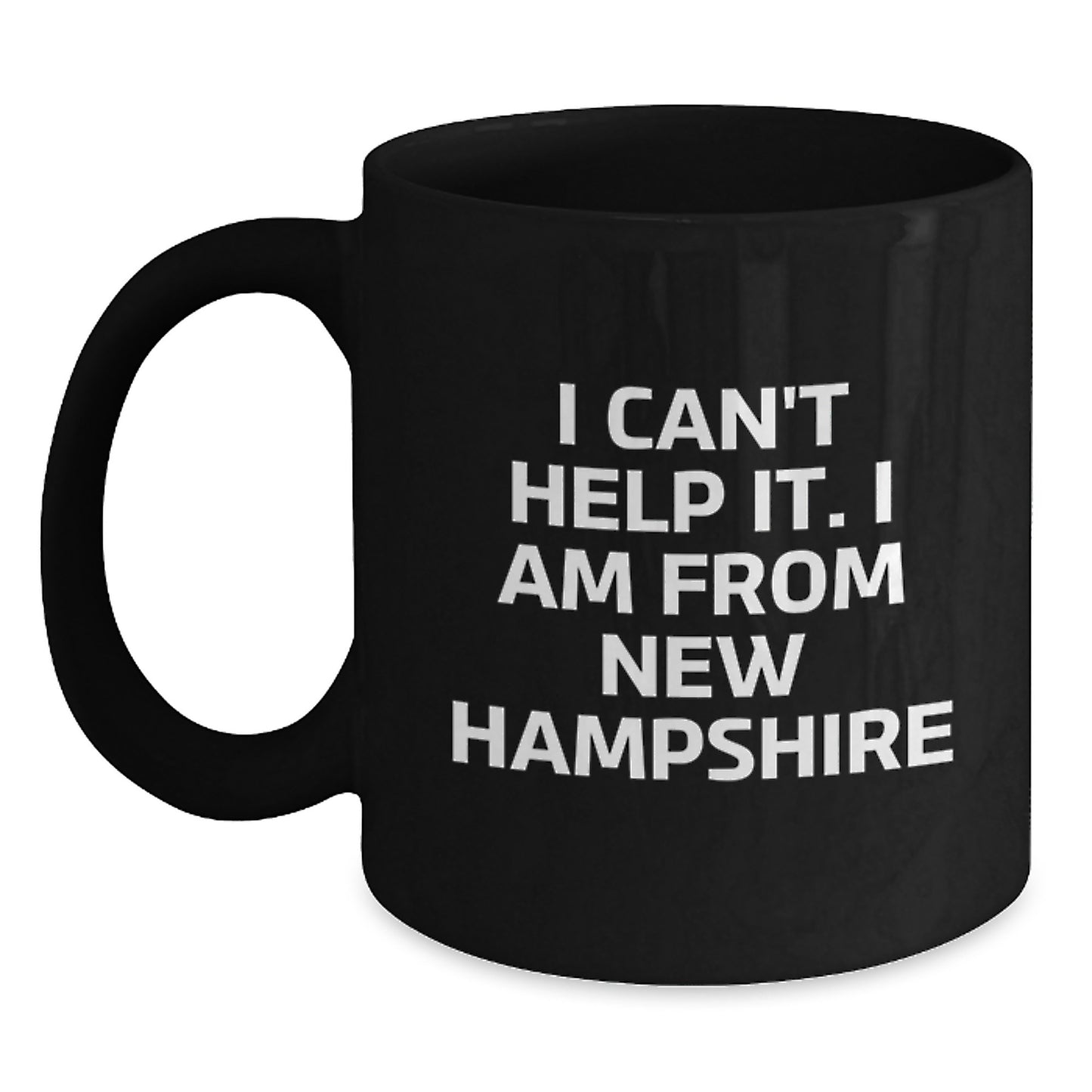 Funny New Hampshire Quote Gifts for Men from New Hampshire, Black Coffee Mug for Birthday Unique Gifts - Main