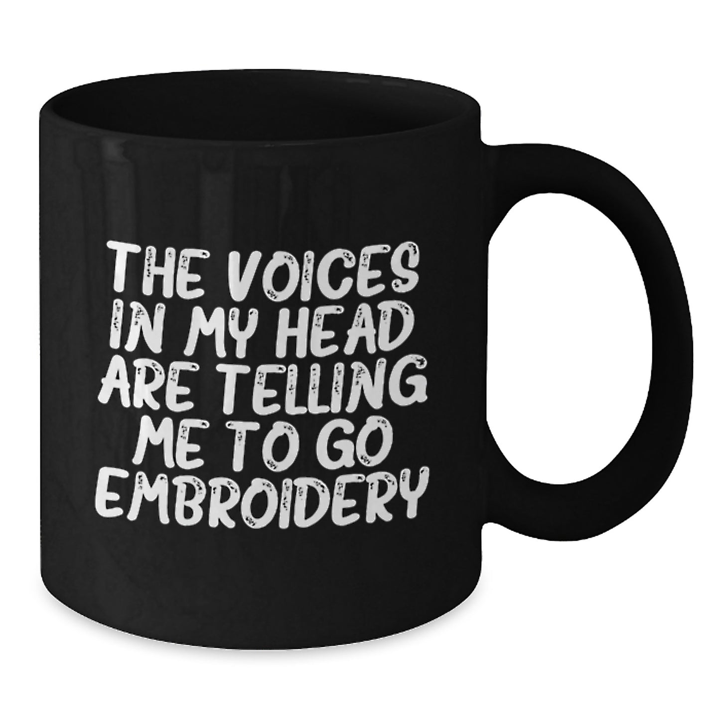 Funny Embroidery Gifts from Friends, Unique Black Coffee Mug for Embroidery Enthusiasts, Graduation Unique Gifts in Black - Additional