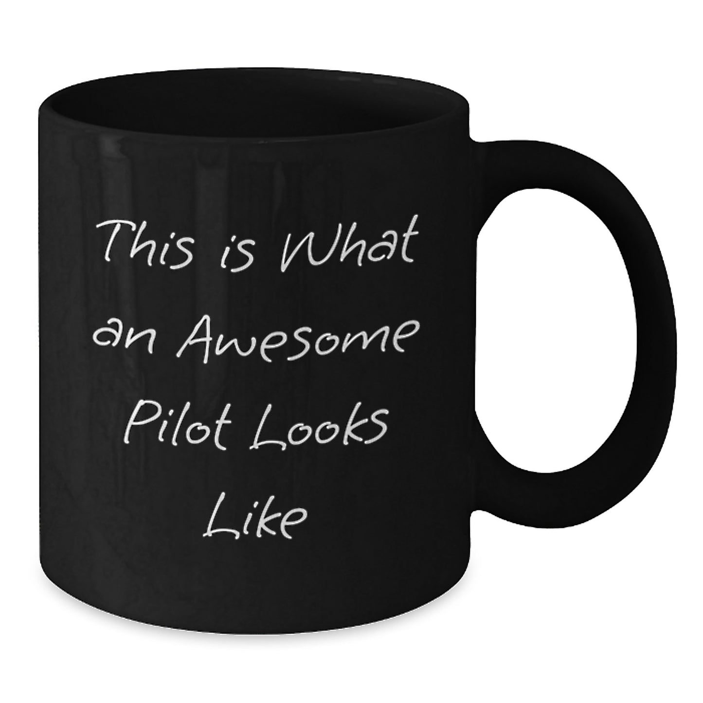 Funny Pilot Graduation Gifts from Family to Friends, Cute Black Coffee Mug for Men and Women - Additional