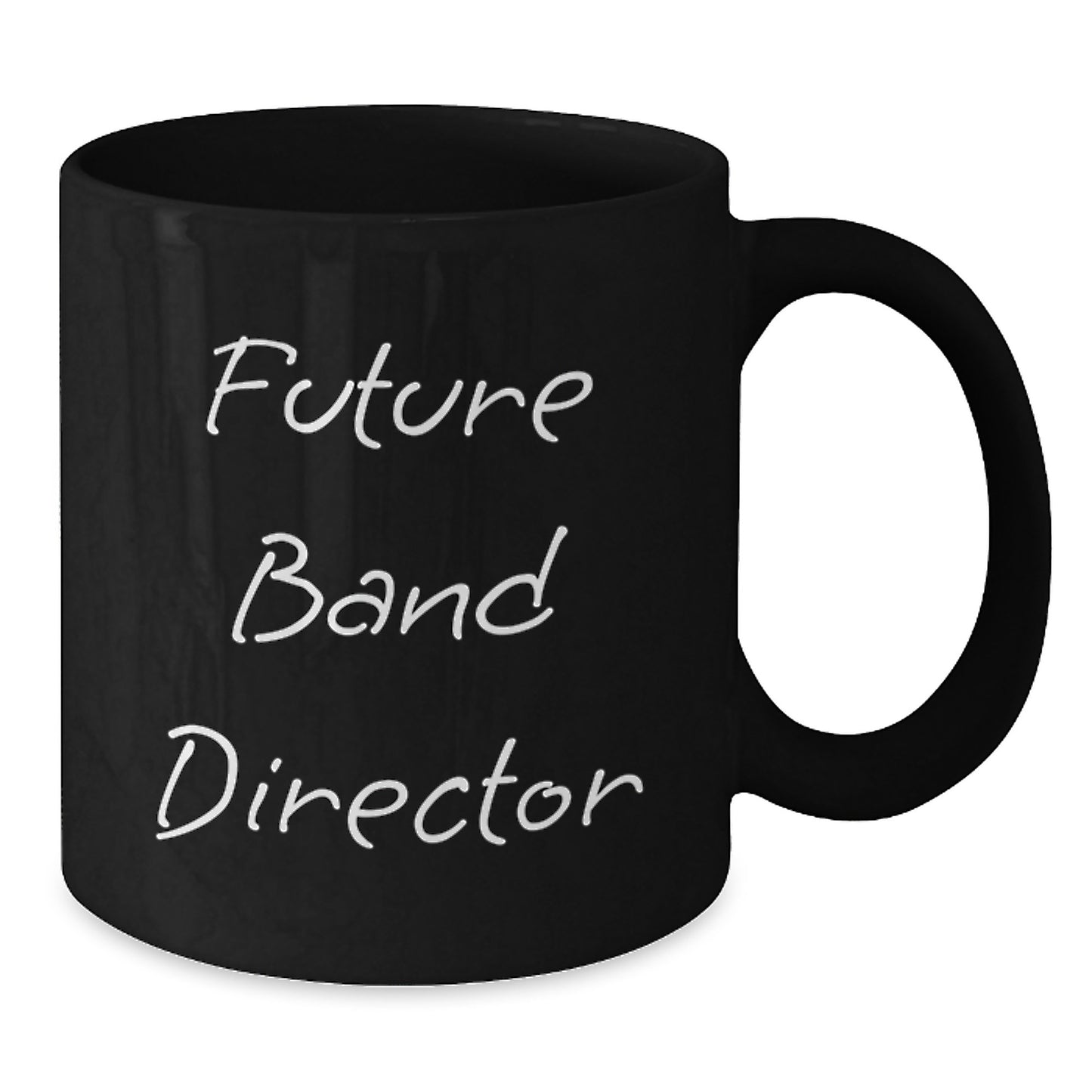 Funny Band Director Gifts from Friends for Birthday - Black Coffee Mug, Future Band Director Quote, 'You're the Conductor of My Heart' - Additional