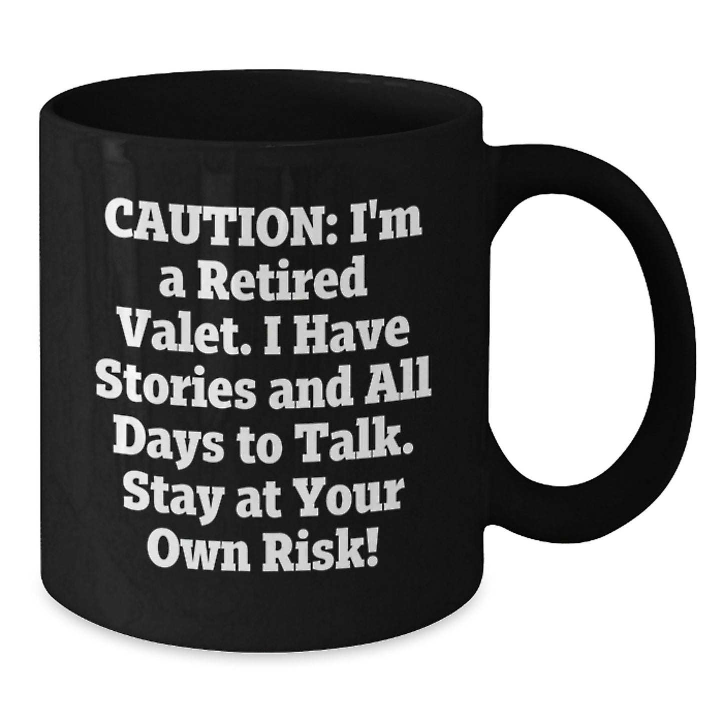 Funny Valet Gifts, Retirement Storytelling Black Coffee Mug, Gifts from Men to Friends, Birthday Unique Gifts for Him - Additional