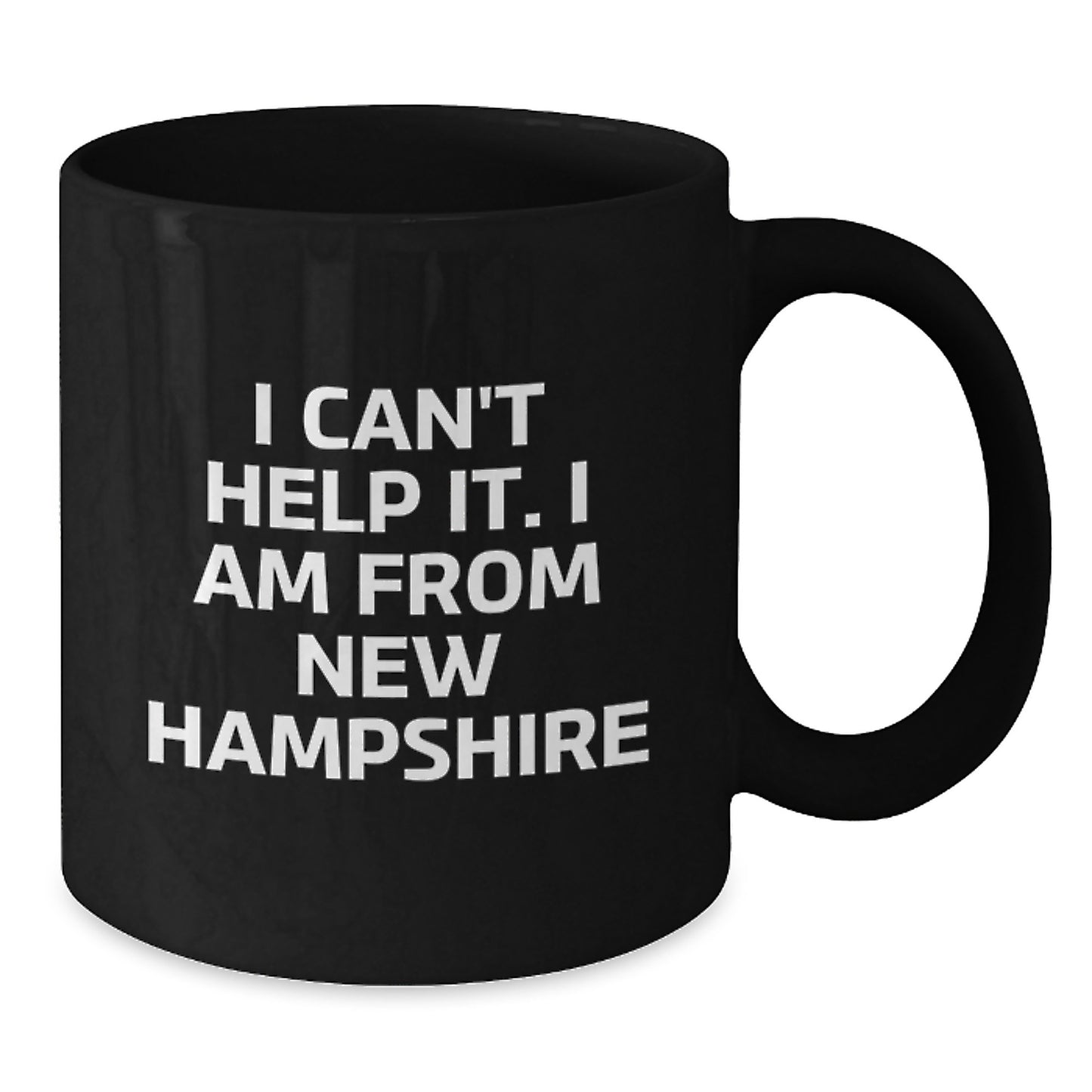 Funny New Hampshire Quote Gifts for Men from New Hampshire, Black Coffee Mug for Birthday Unique Gifts - Additional