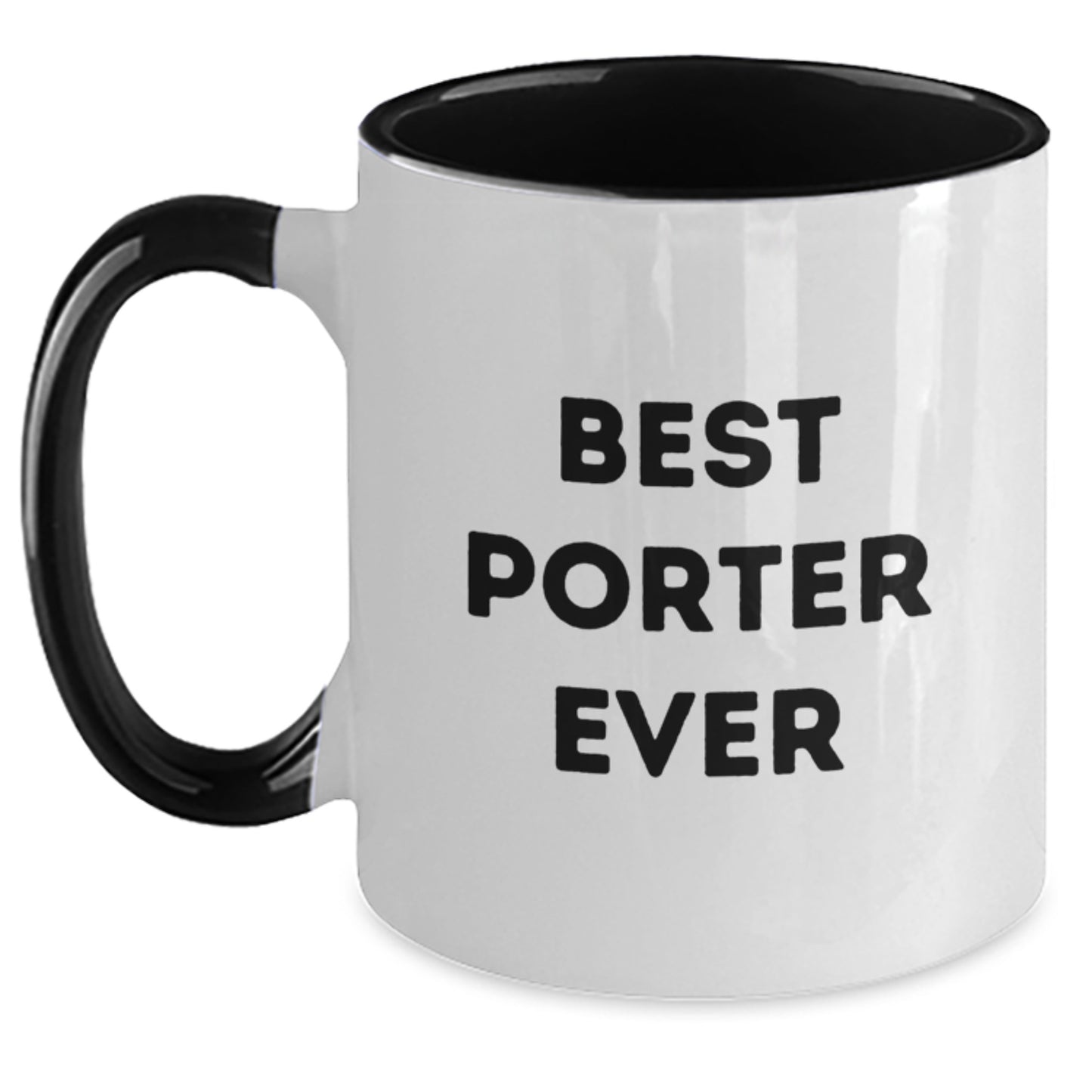 Funny Best Porter Ever Two Tone Coffee Mugs Gifts from Family for Porter Graduation Unique Gifts - Main