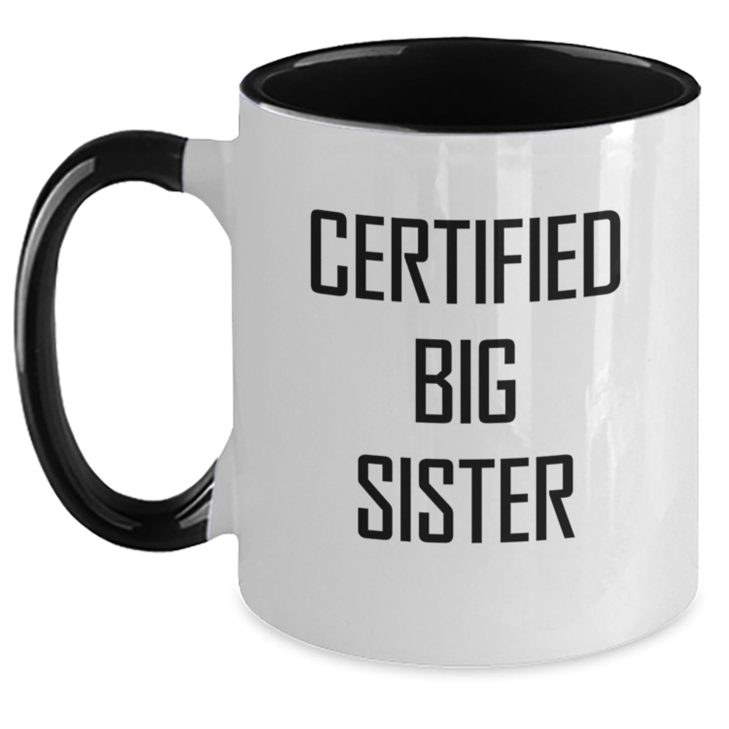 Funny Big Sister Gifts from Women to Big Sisters Two Tone Coffee Mug Birthday Unique Presents - Main