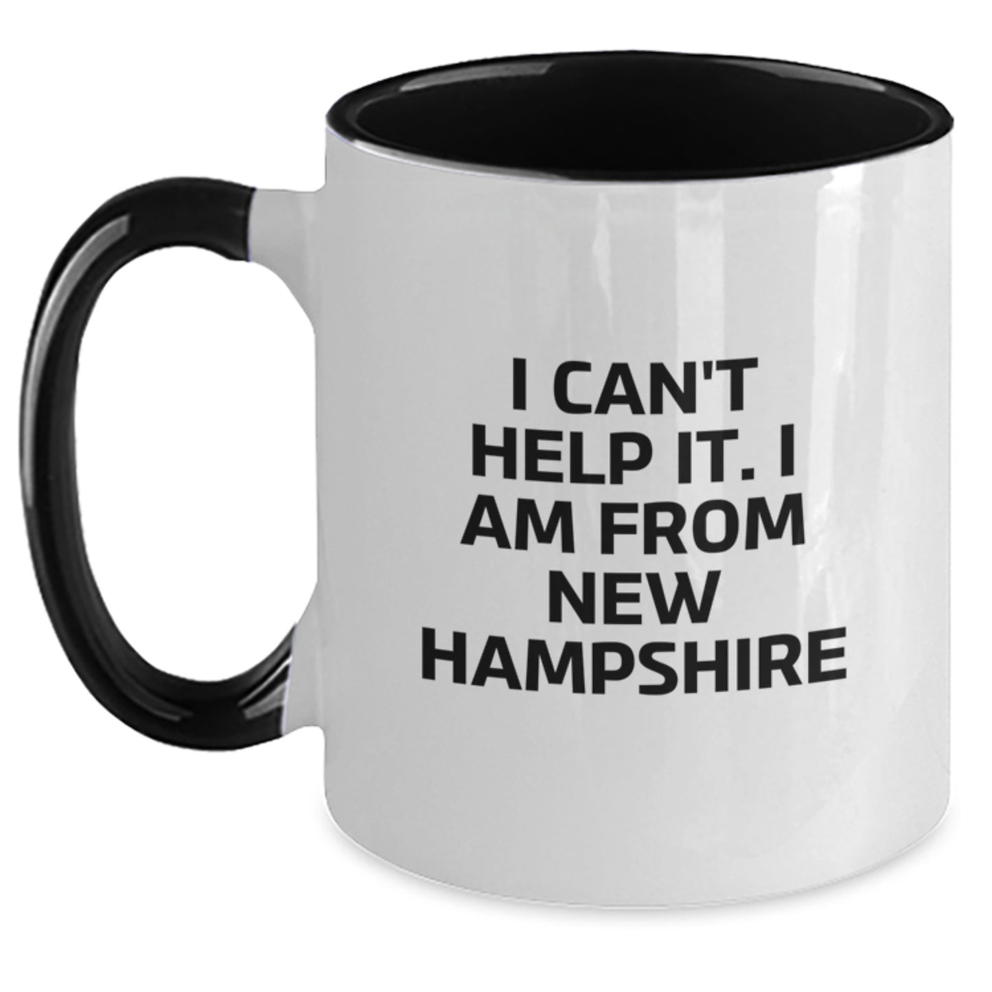 New Hampshire Humor Funny Two Tone Coffee Mug Gifts from Friends for Family Birthday - Main