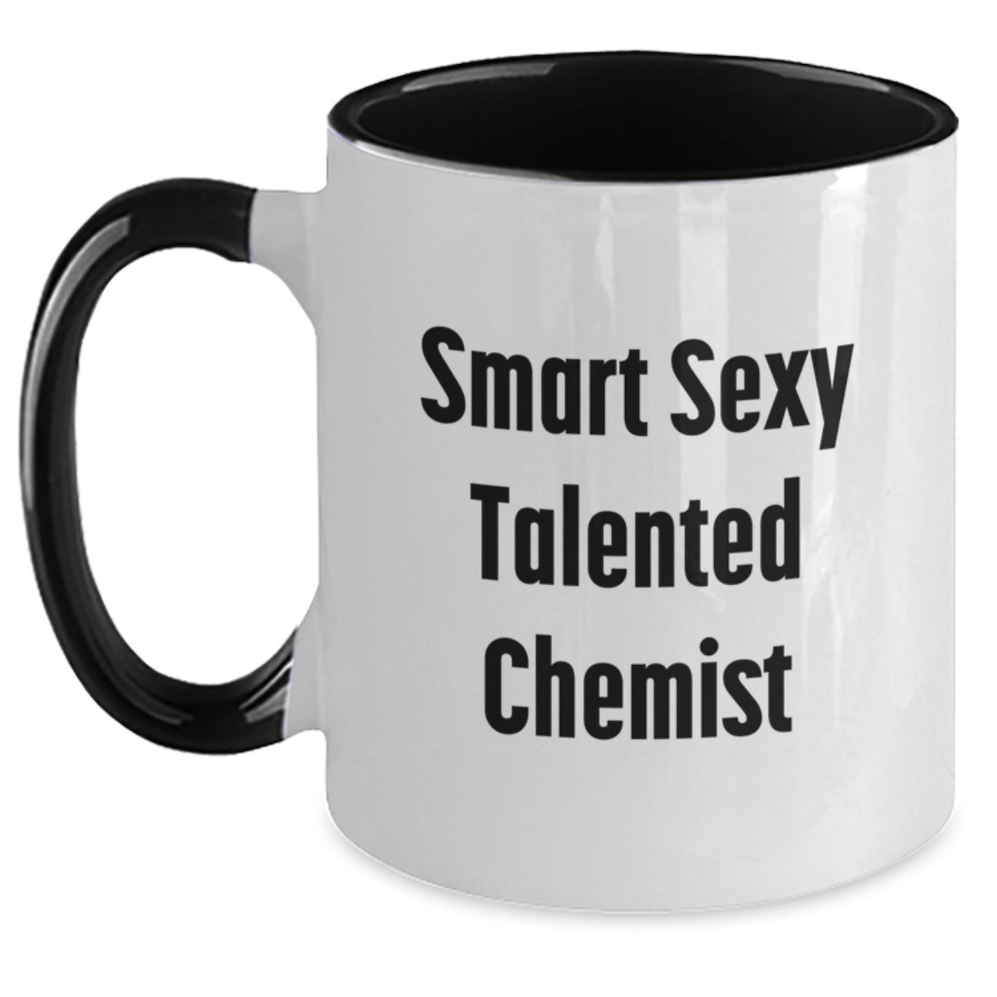 Funny Chemist Gifts from Men to Smart Sexy Talented Chemist on Birthday - Two Tone Coffee Mug, Black and White, Red and White, Navy and White, Pink and White - Main