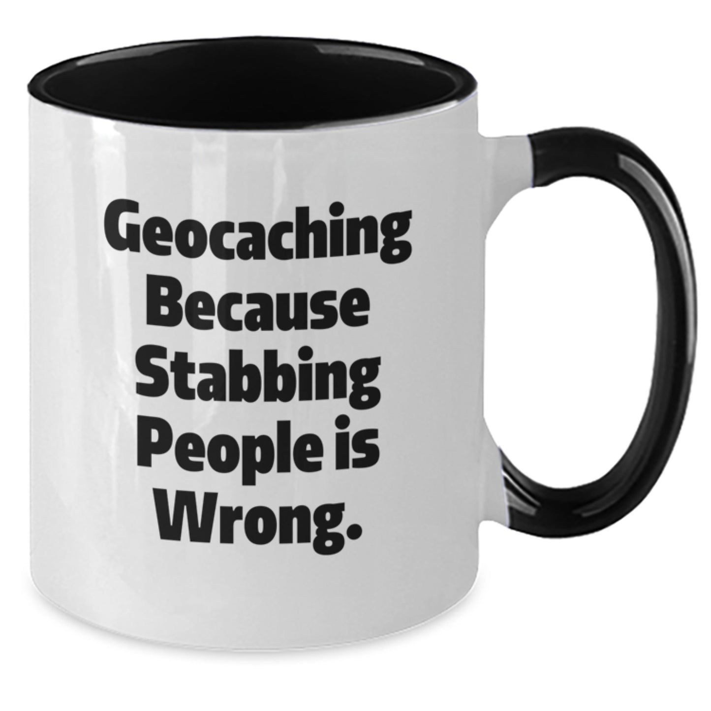 Geocaching Funny Mugs Gifts from Friends for Geocaching Enthusiasts, Graduation Unique Gifts, Two Tone Coffee Mug - Additional