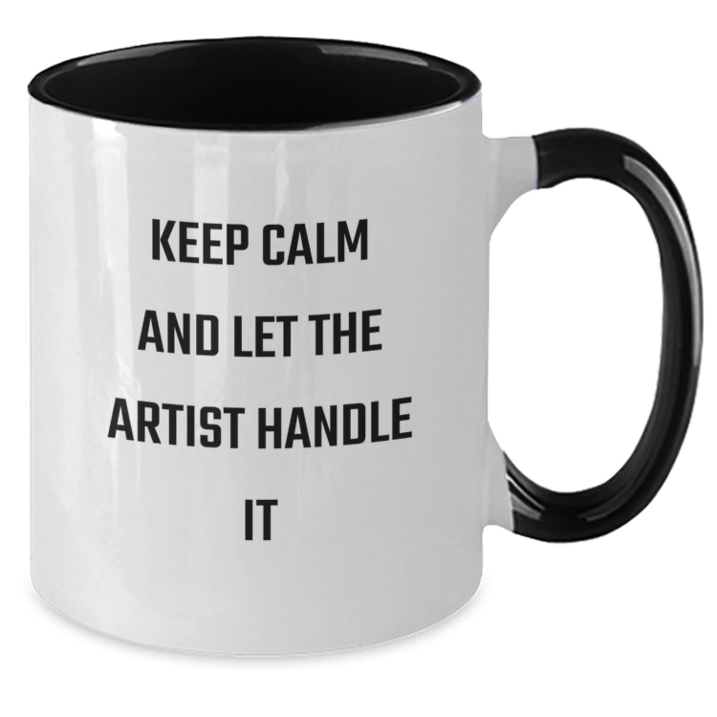 Funny Artist Gifts: Keep Calm And Let The Artist Handle It, Two Tone Coffee Mug, Graduation Unique Gifts from Friends, Perfect for Artist, Men, Women, Family - Additional