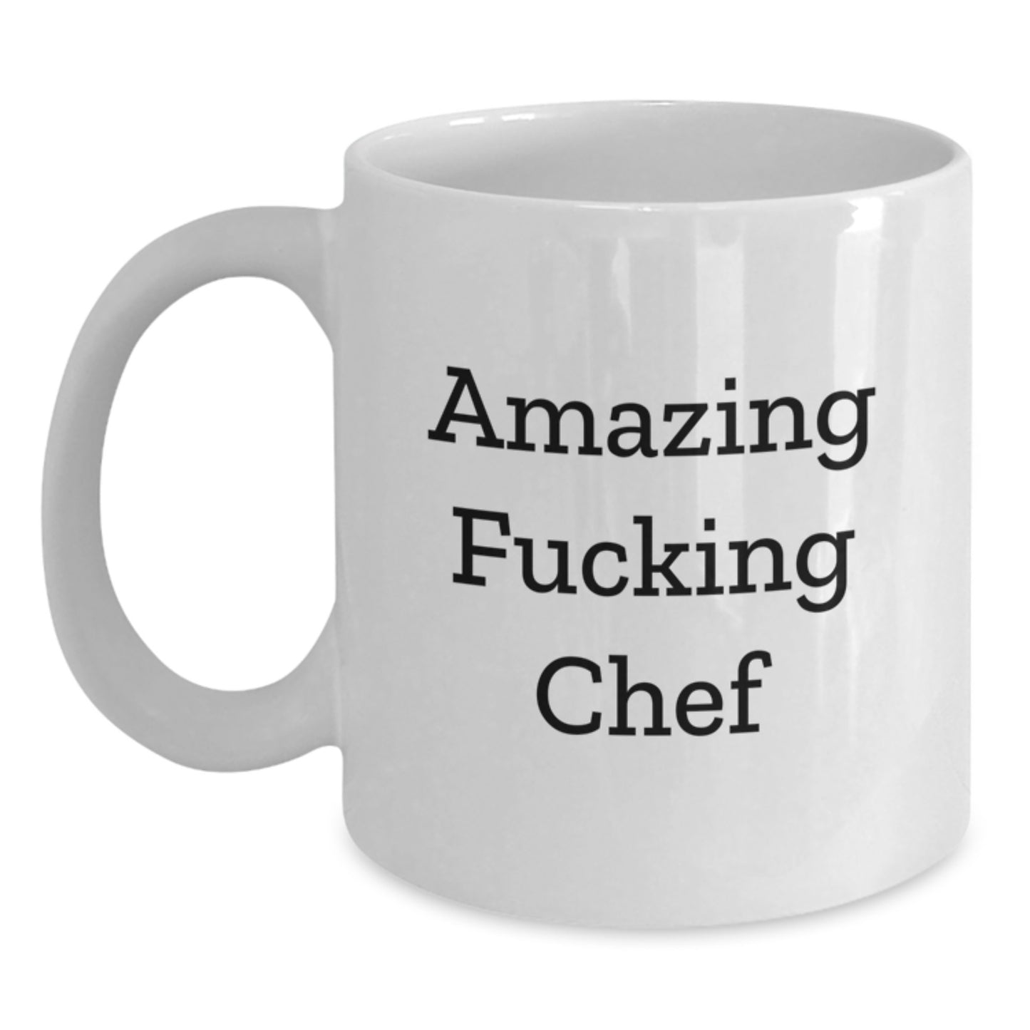 Funny Chef Gifts for Men from Friends, Amazing 'F--king' Chef White Coffee Mug, 11oz or 15oz - Main