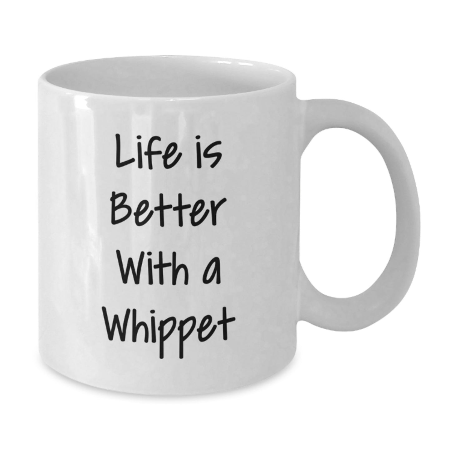 Whippet Dog Quotes Funny Life Gifts from Mom to Whippet Dog Lover, Birthday Unique Gifts for Whippet Dog Enthusiasts, White Coffee Mug - Additional