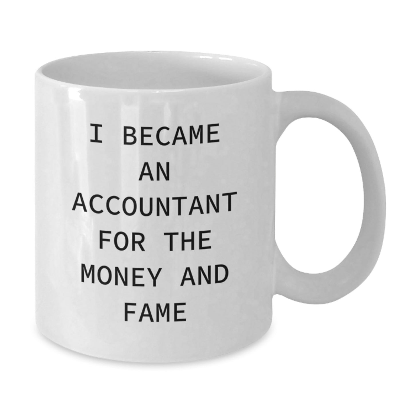 Funny Accountant Gifts for Graduation, White Coffee Mug with I Became An Accountant For The Money And Fame Quote, Gifts from Men to Friends, Coworkers, Family - Additional