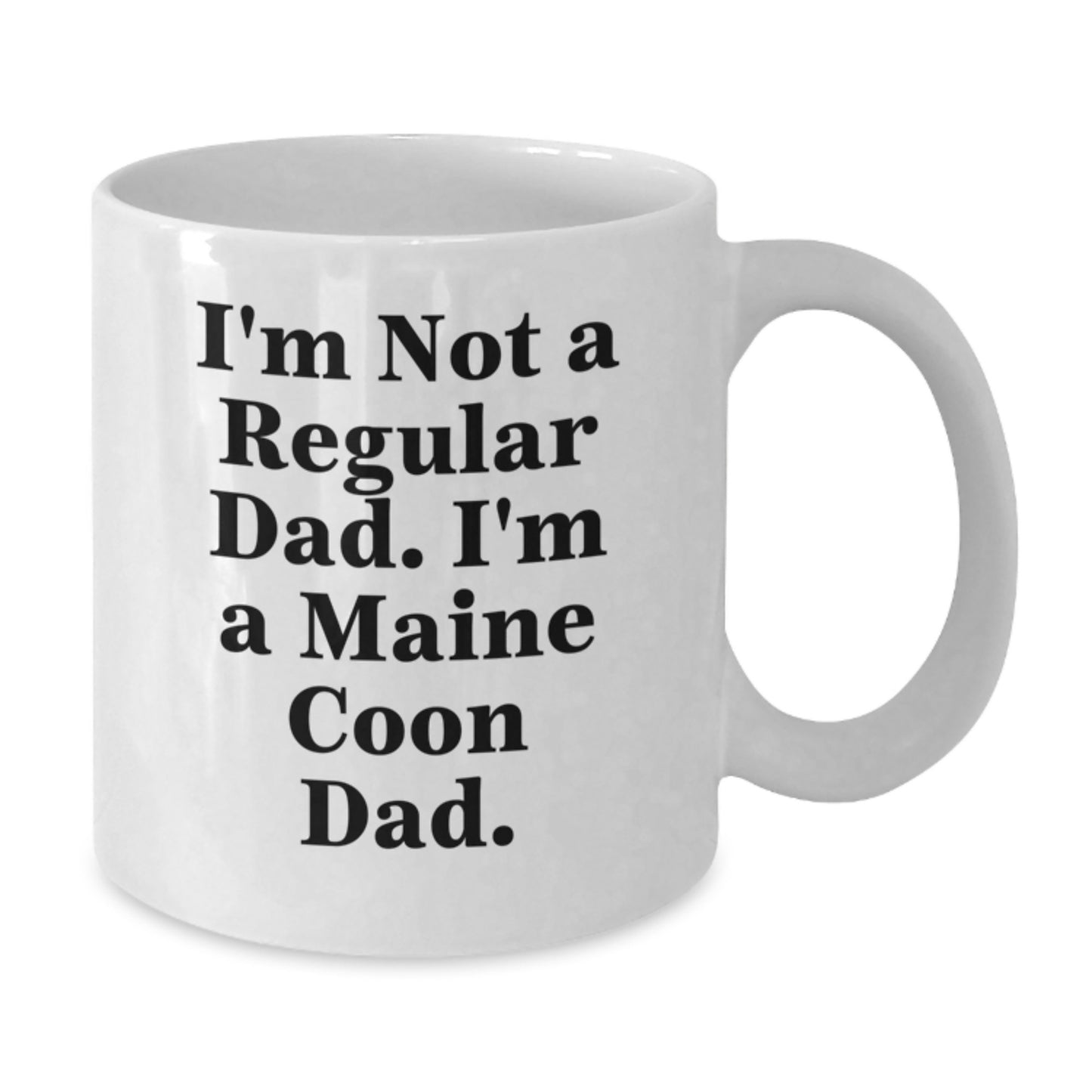 Maine Coon Cat Dad Funny White Coffee Mug Gifts from Men to Maine Coon Cat Lovers on Birthday - Additional
