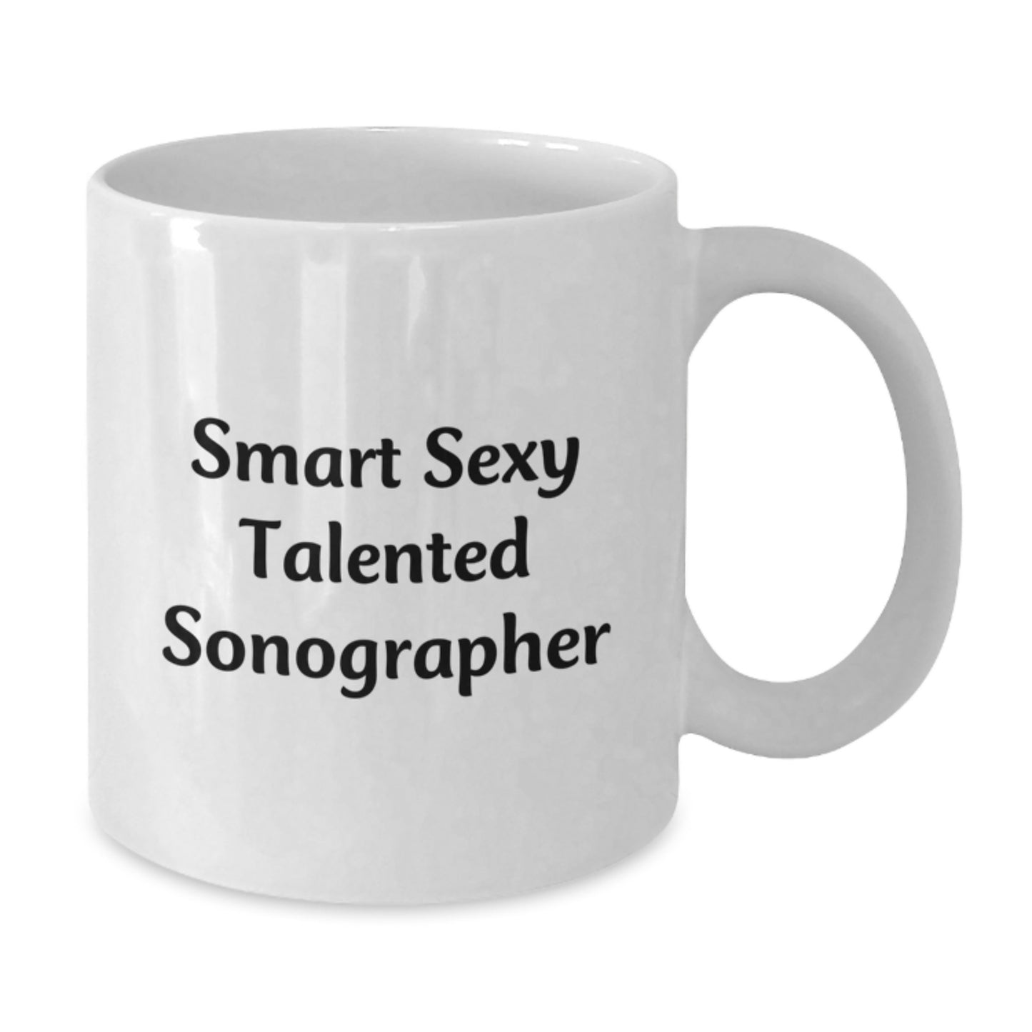 SmartSexyTalented Sonographer Funny Birthday Unique Gift Ideas for Her or Him, White Coffee Mug, 'Who Needs a Superhero When You Have a Sonographer?' - Additional