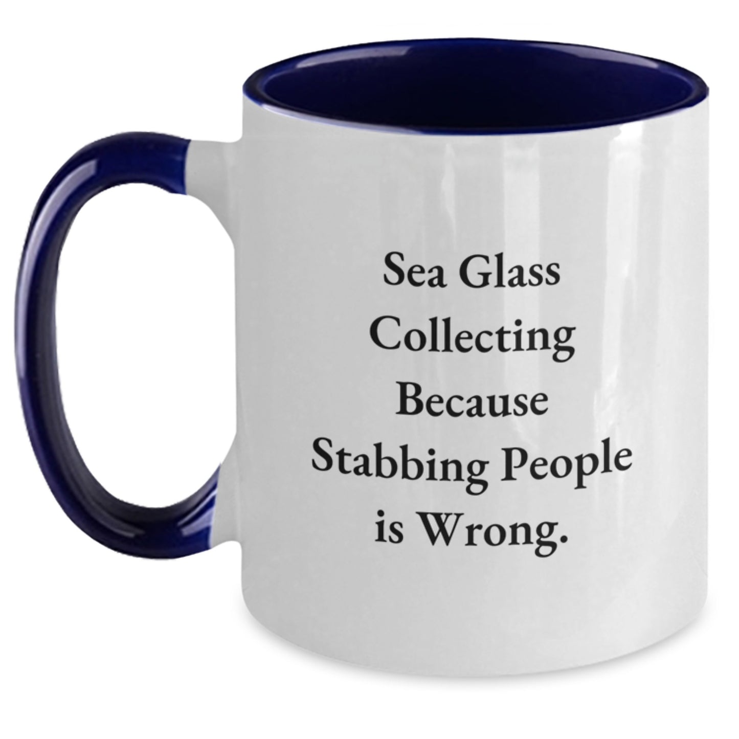 Funny Sea Glass Collecting Gifts from Friends for Sea Glass Enthusiasts - Two Tone Coffee Mug, Graduation Unique Gifts - Main