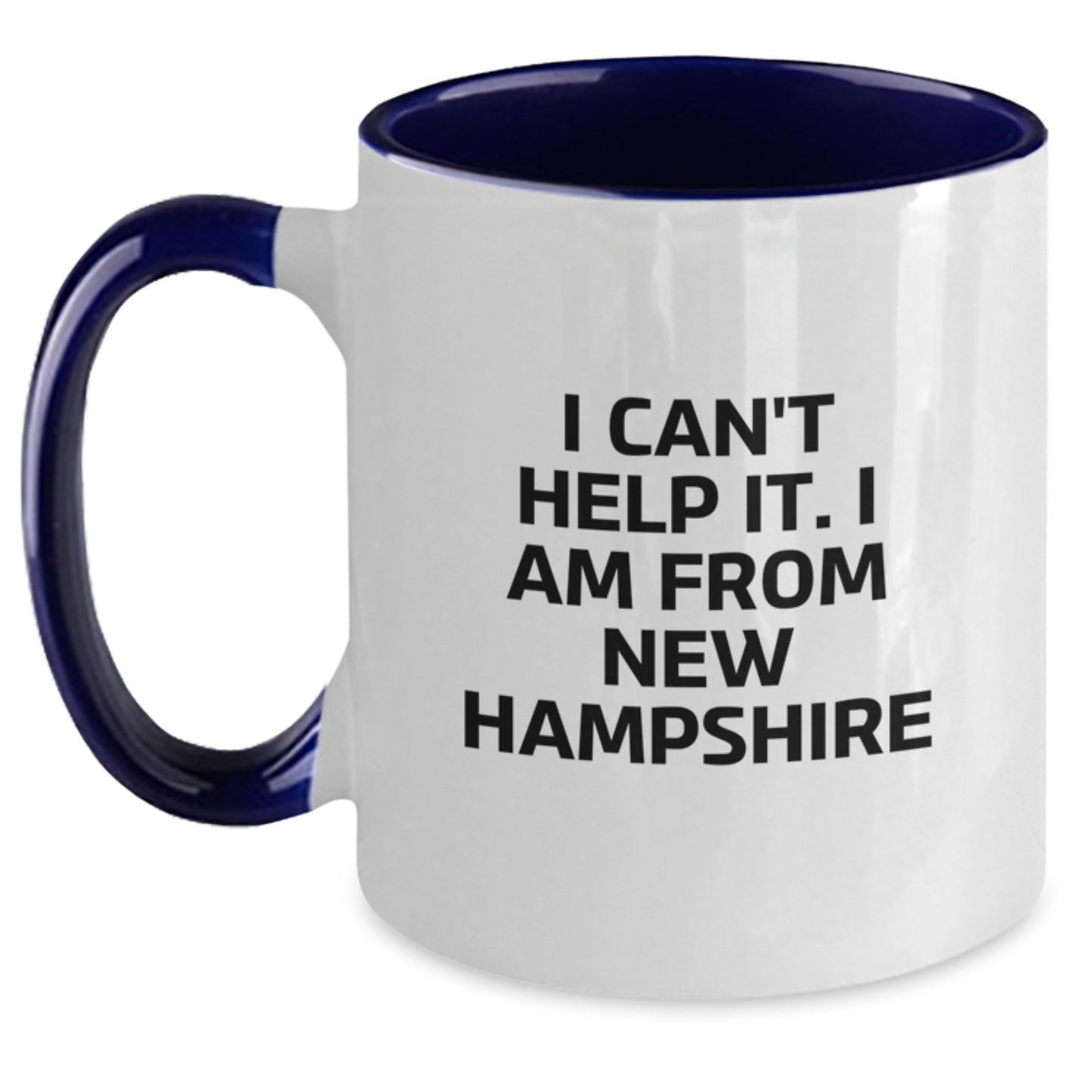 New Hampshire Humor Funny Two Tone Coffee Mug Gifts from Friends for Family Birthday - Main