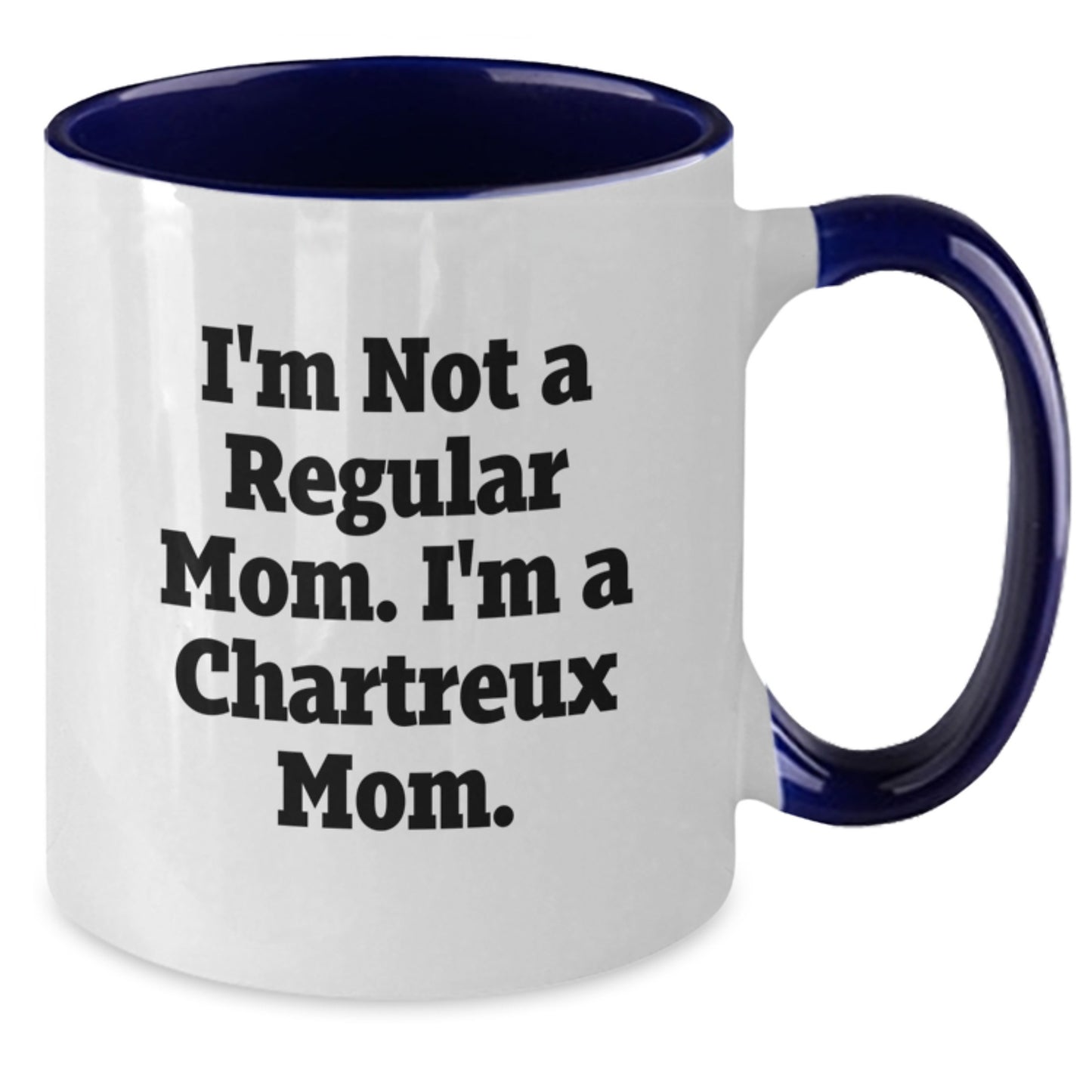 Funny Chartreux Cat Mom Gifts for Graduation - Two Tone Coffee Mug from Mom to Chartreux Cat Lover - Additional