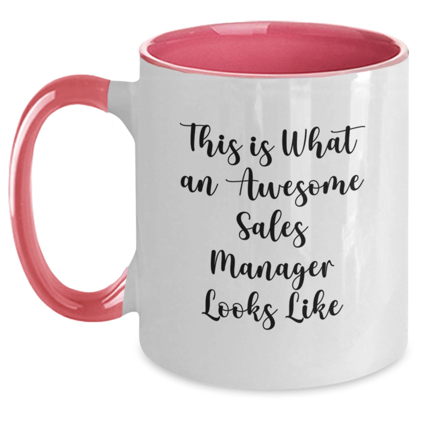 Funny Sales Manager Gifts from Friends, Birthday Unique Presents for Awesome Sales Managers, Two Tone Coffee Mug with This Is What An Awesome Sales Manager Looks Like Quote - Main