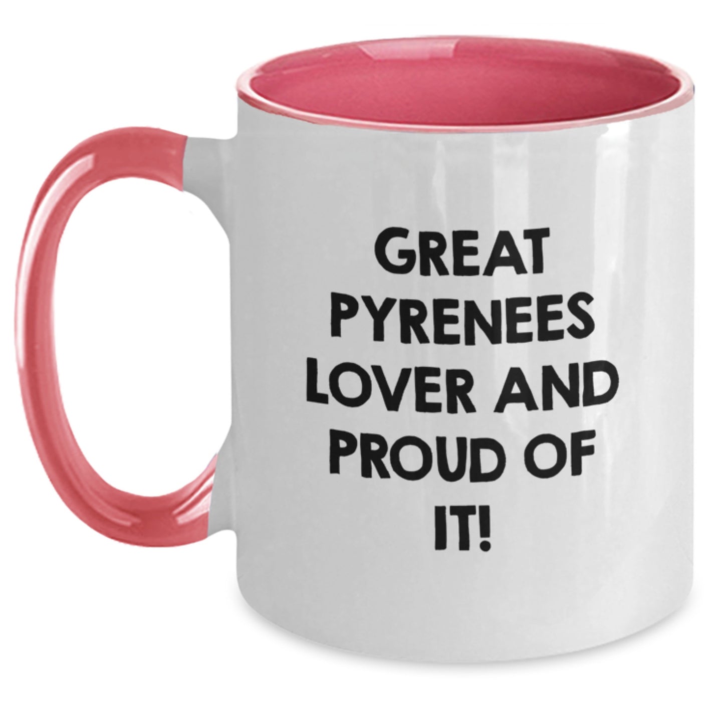 Funny Great Pyrenees Dog Lover Gifts from Friends and Family, Great Pyrenees Dog Two Tone Coffee Mug, Birthday Unique Presents - Main