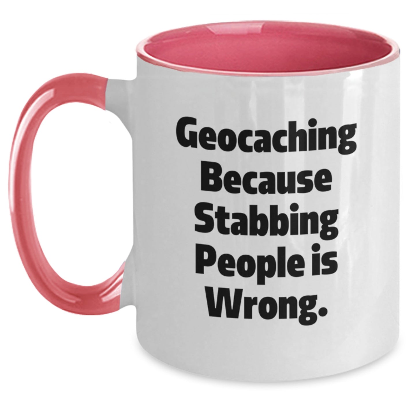 Geocaching Funny Mugs Gifts from Friends for Geocaching Enthusiasts, Graduation Unique Gifts, Two Tone Coffee Mug - Main