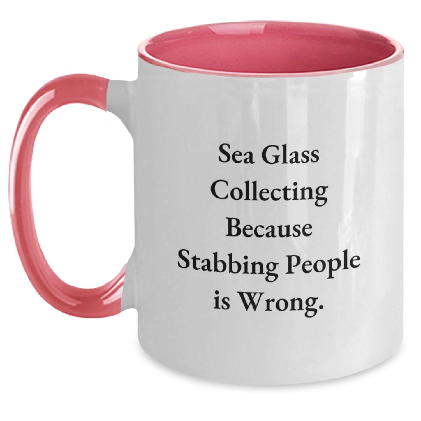 Funny Sea Glass Collecting Gifts from Friends for Sea Glass Enthusiasts - Two Tone Coffee Mug, Graduation Unique Gifts - Main