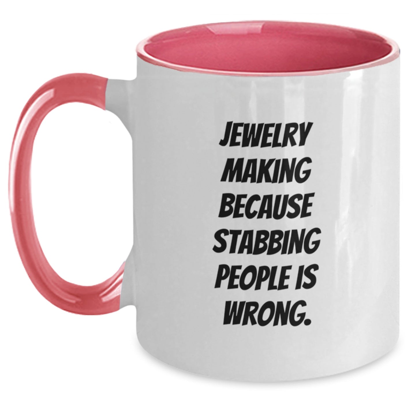 Funny Jewelry Making Gifts from Friends, Two Tone Coffee Mugs with Inspirational Quote for Graduation, Gifts for Men, Women, Coworkers, Family, Friends - Main