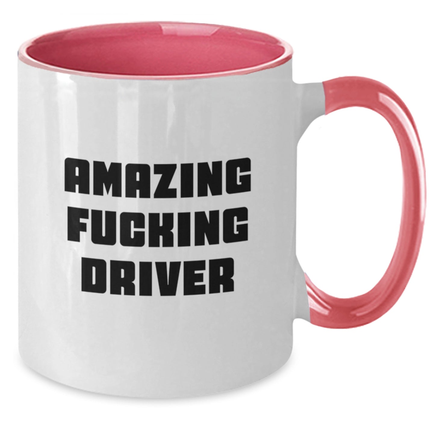 Funny Driver Gifts from Friends, Graduation Unique Gifts for Men, Women, Coworkers, and Family with Two Tone Coffee Mugs, Amazing F--king Driver Quote - Additional