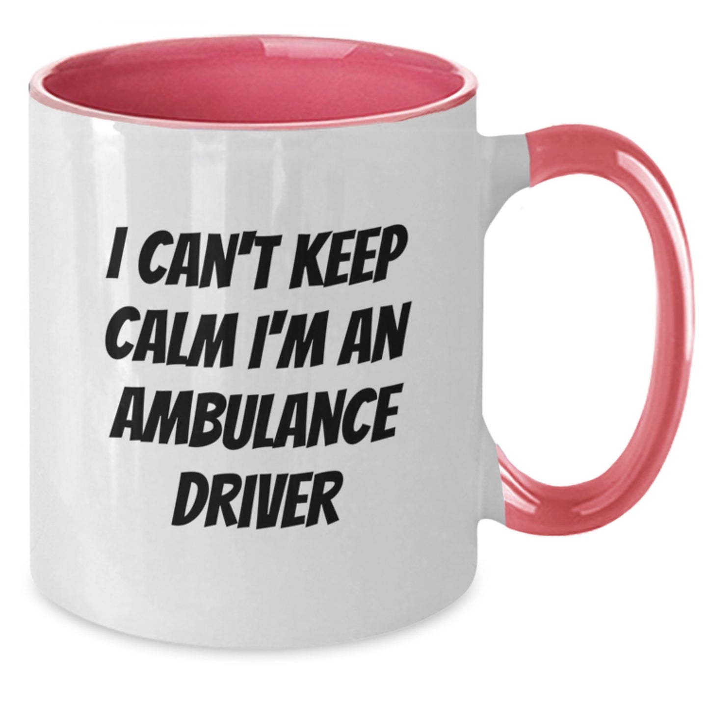 Funny Ambulance Driver Gifts for Men from I Can't Keep Calm I'm An Ambulance Driver Two Tone Coffee Mug, Graduation Unique Gifts, Ambulance Driver Mug - Additional