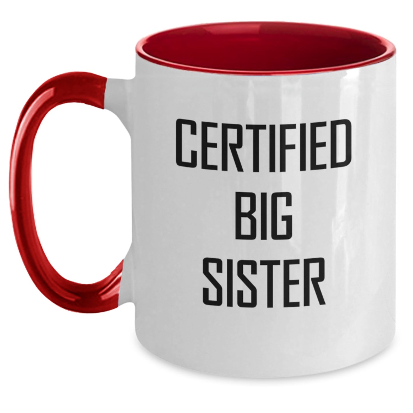 Funny Big Sister Gifts from Women to Big Sisters Two Tone Coffee Mug Birthday Unique Presents - Main