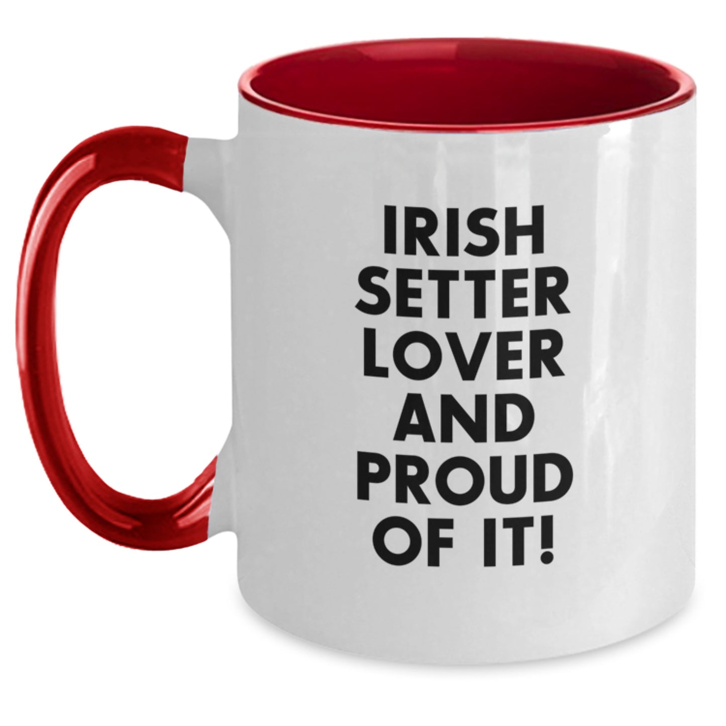Irish Setter Dog Lover Gifts from Men to Friends - Funny Two Tone Coffee Mug, Birthday Unique Presents for Irish Setter Dog Breed Enthusiasts - Main